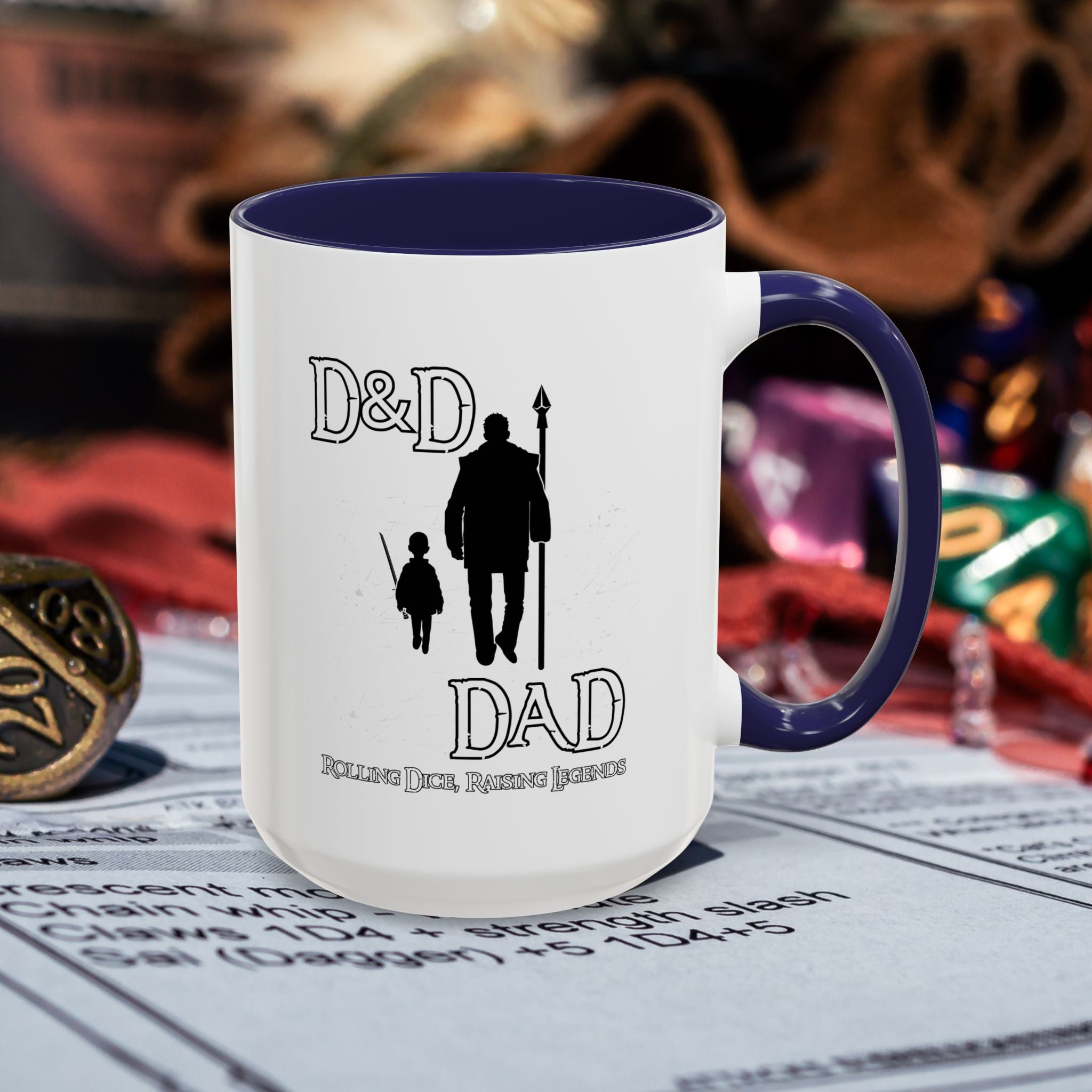 D&D Dad Accent Coffee 15 ozMug — Roleplay Father & Child Gaming Gift