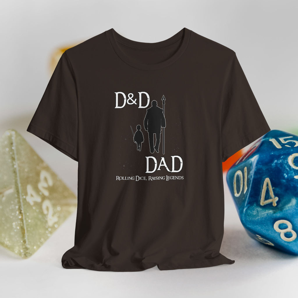 D&D Dad T‑Shirt — Roleplaying Dad Tee (Rolling Dice, Raising Legends)