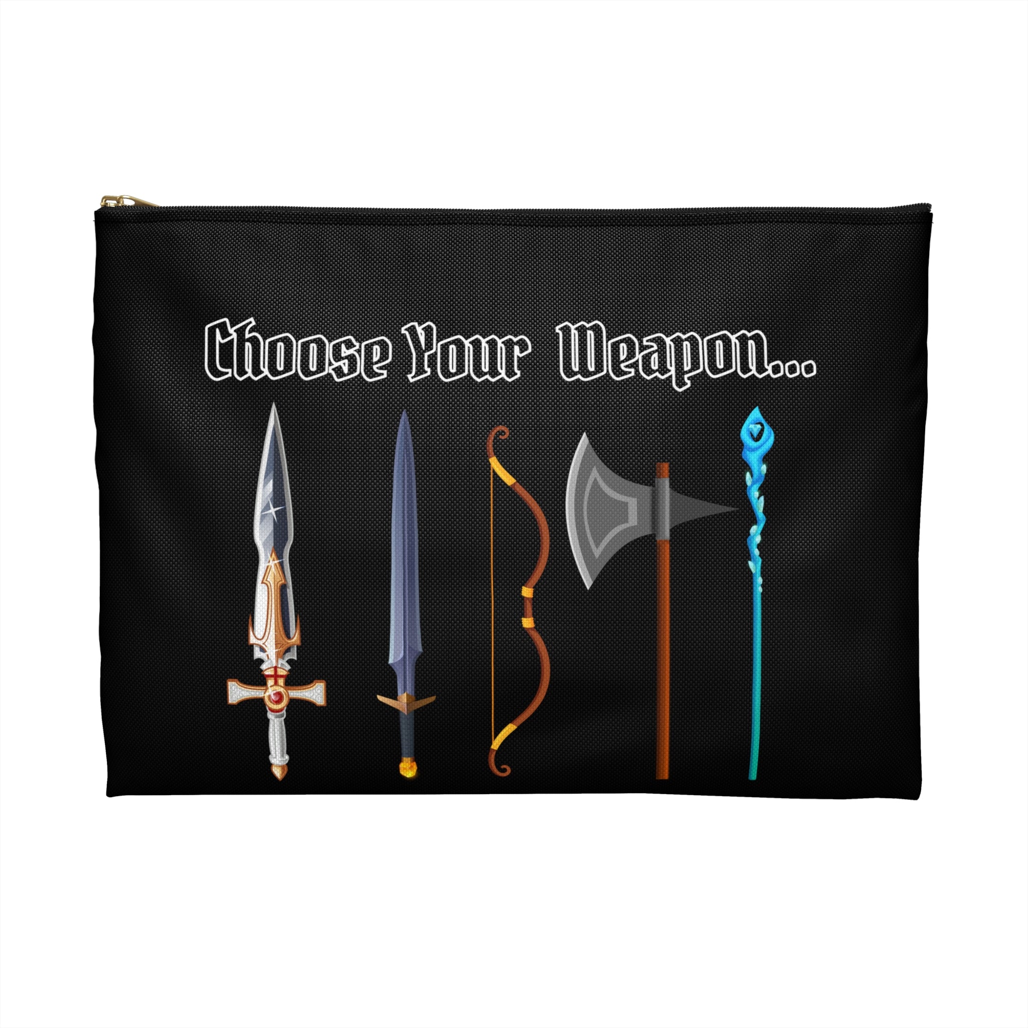 Dice/Accessory Pouch — "Choose Your Weapon" RPG Gear Bag