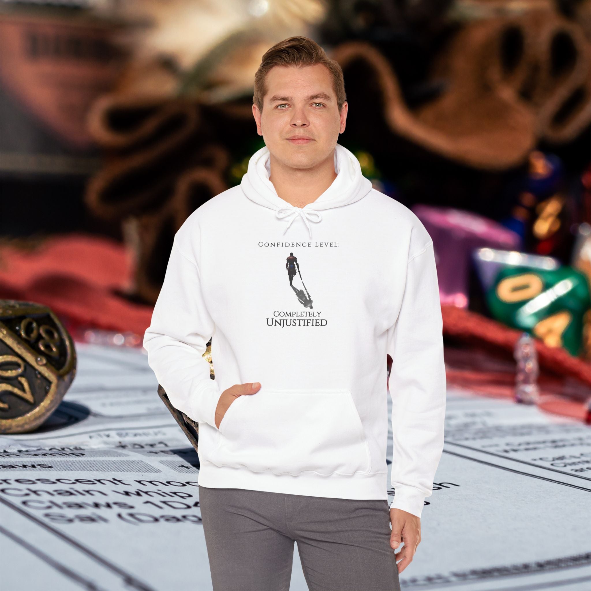 Hoodie — 'Confidence Level :Completely Unjustified Graphic Pullover