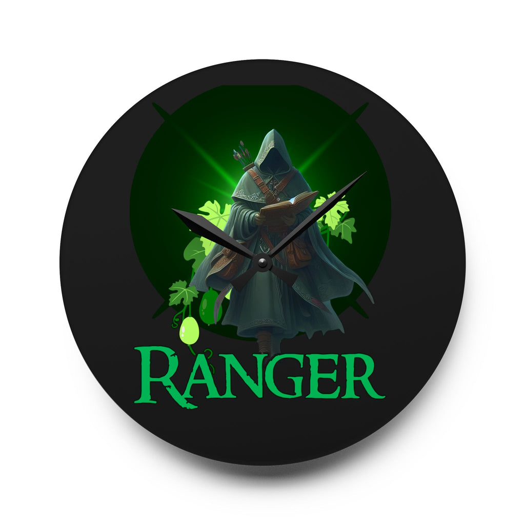 Ranger Acrylic Wall Clock — Fantasy Hooded Archer Decor