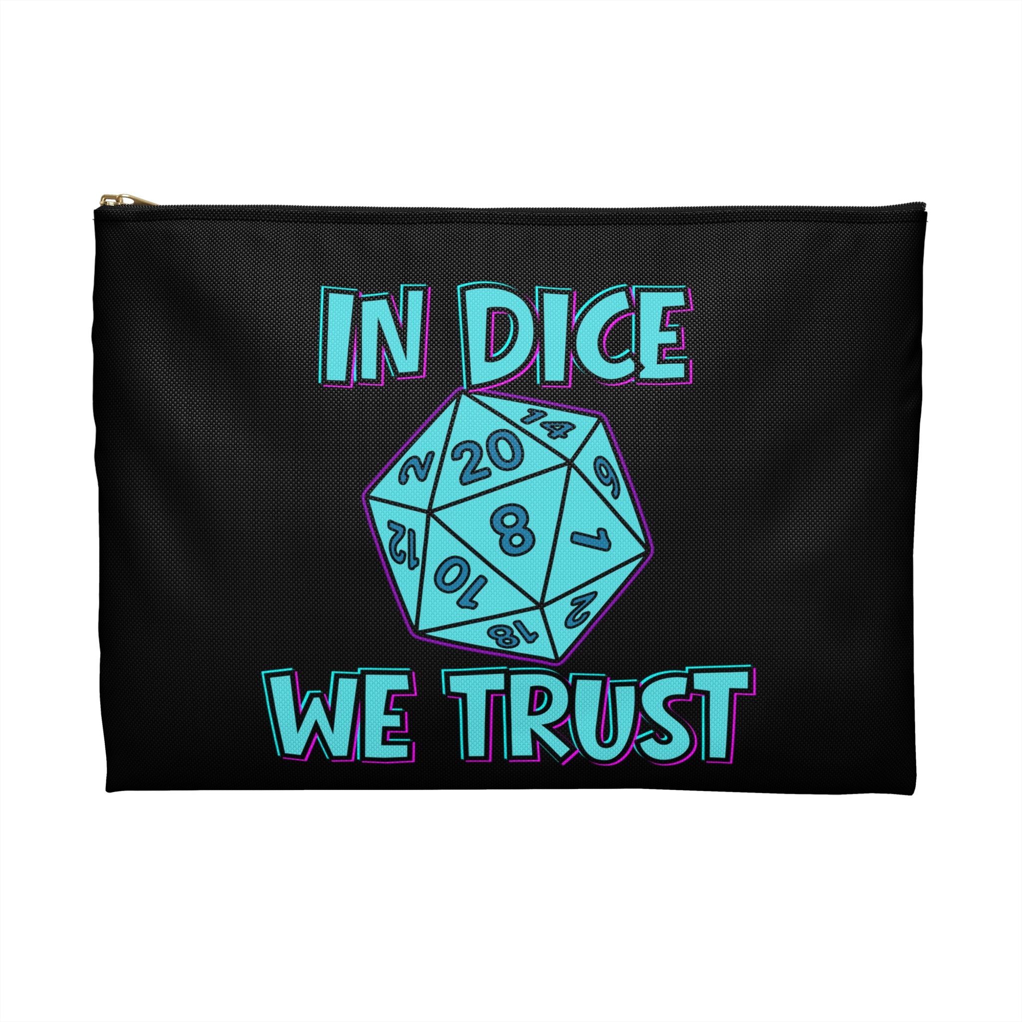 "In Dice We Trust" D20 Dice Bag for Gamers