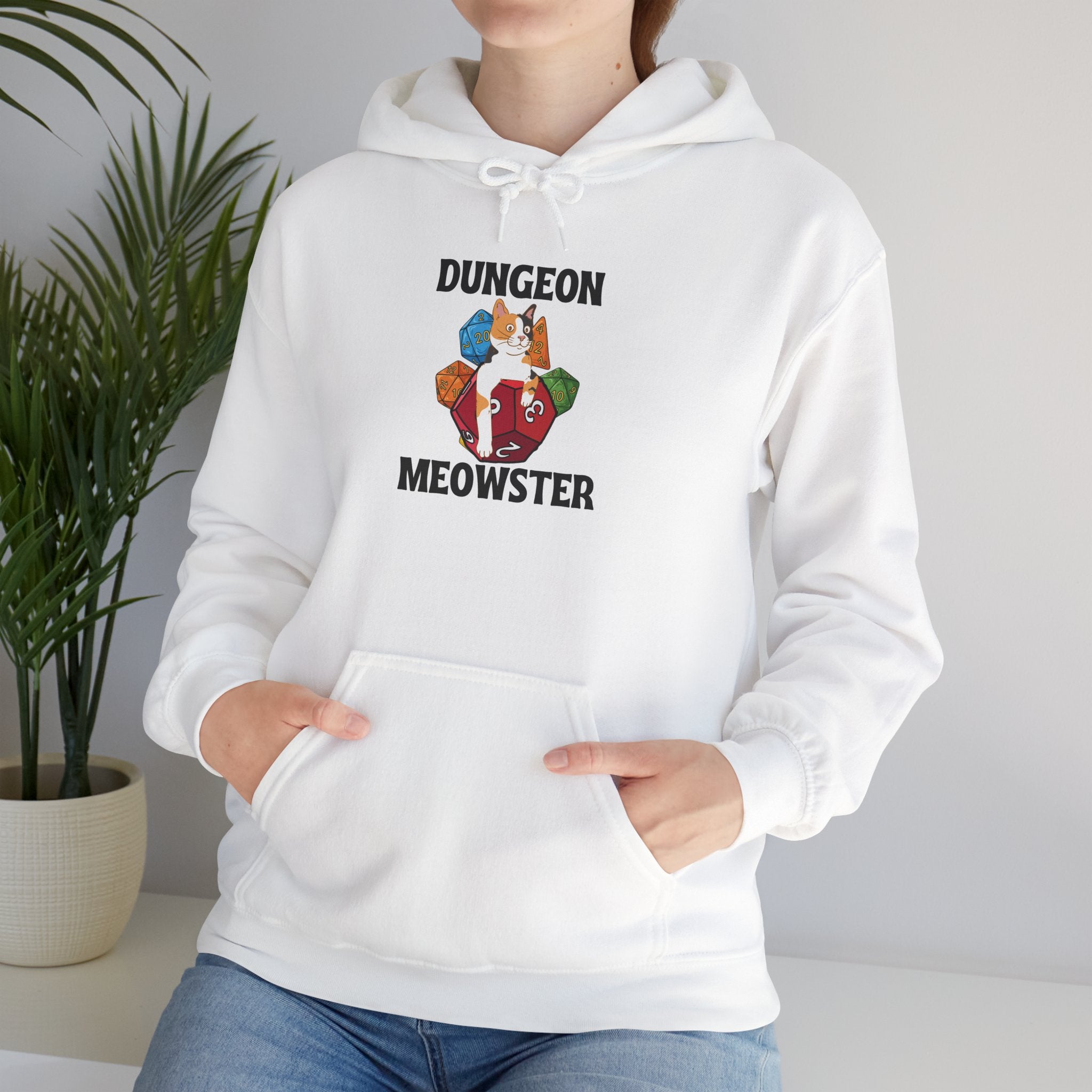 Dungeon Meowster Hoodie - Cute D&D Cat Gamer Sweatshirt