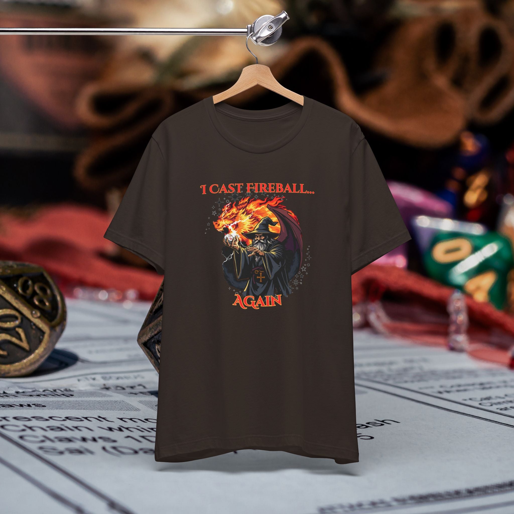 T-Shirt — "I Cast Fireball... Again" D&D Dragon Fantasy RPG Tee
