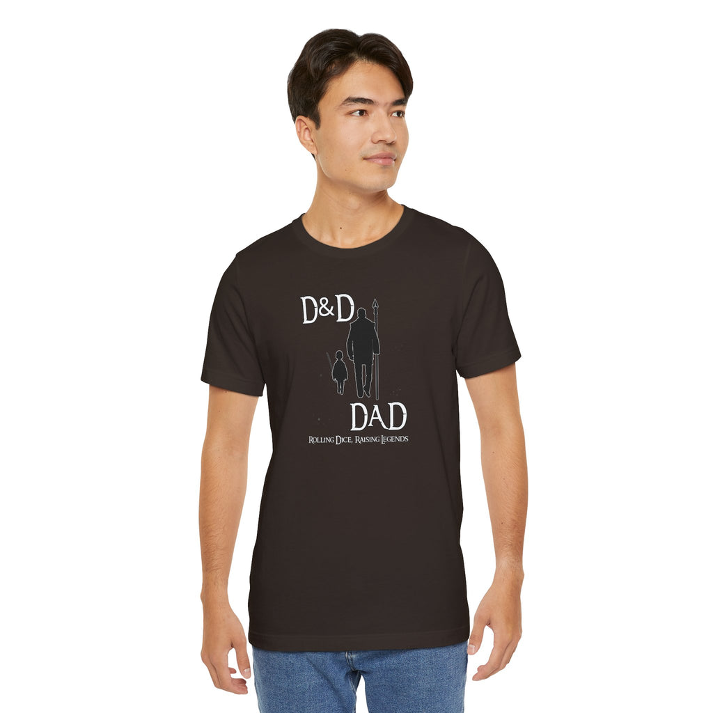 D&D Dad T‑Shirt — Roleplaying Dad Tee (Rolling Dice, Raising Legends)