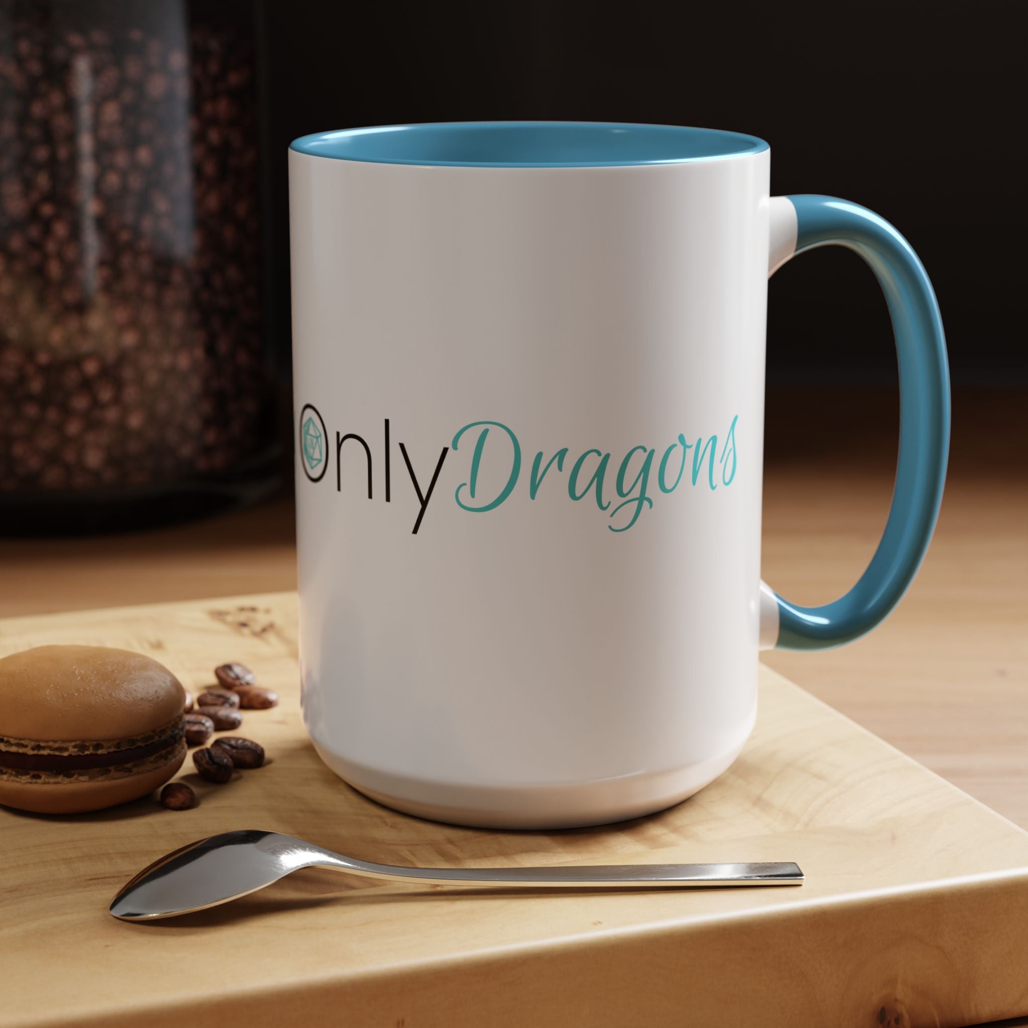 Only Dragons Coffee Mug — Accent 15oz Mug for RPG & DnD Lovers