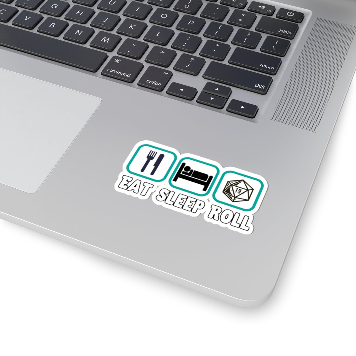Sticker — Eat Sleep Roll D20 RPG Dice Sticker