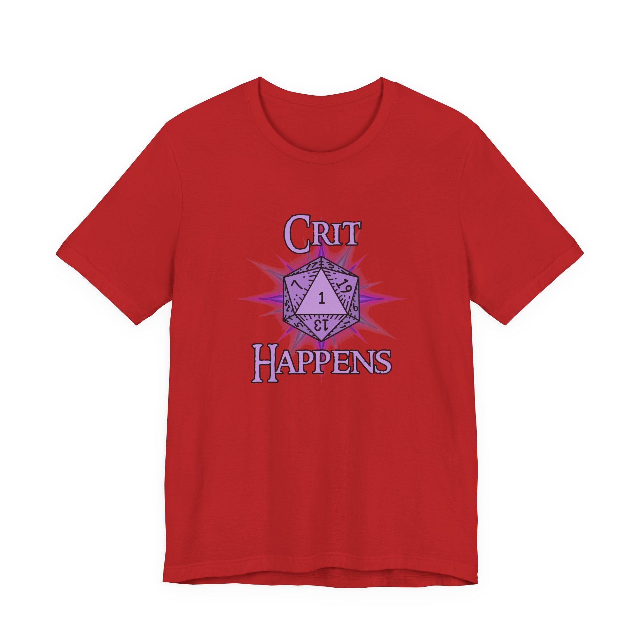 Crit Happens T-Shirt – Funny D&D D20 1 Critical Fail Dice Tee