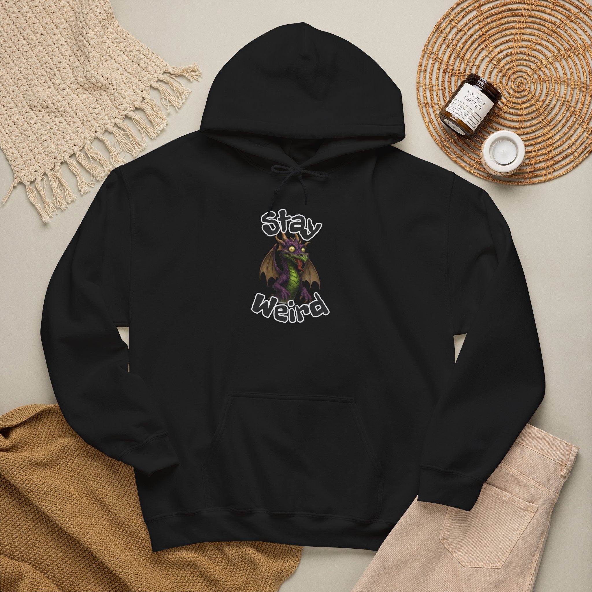 'Stay Weird' Dragon Hoodie