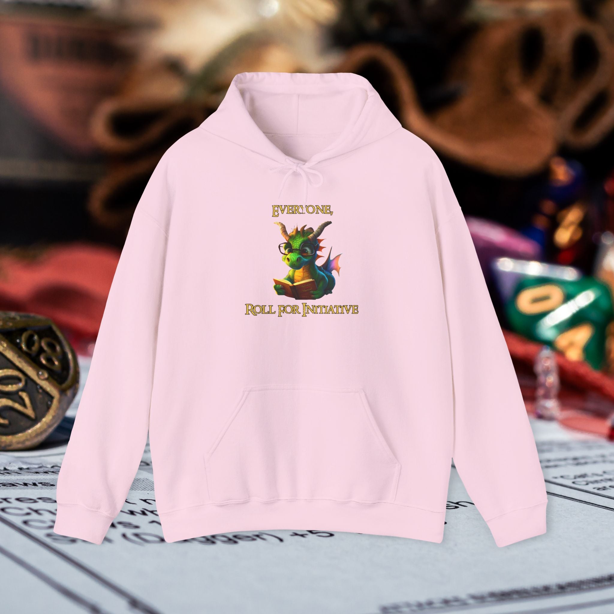 Hoodie — “Everyone Roll for Initiative” Fantasy RPG Dragon Hoodie