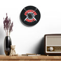 Adventure Awaits Acrylic Wall Clock — D20 Dice & Swords RPG Gamer Decor