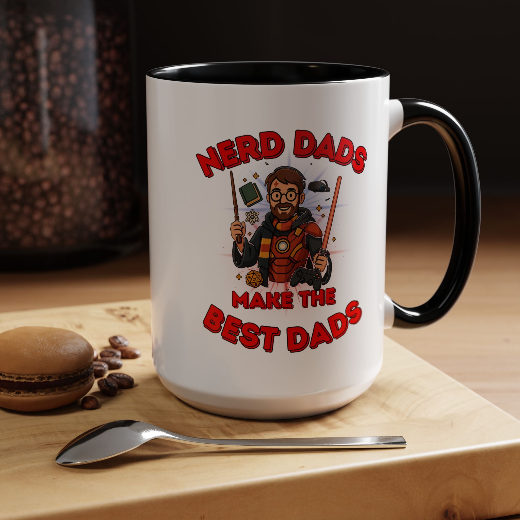 Nerd Dads Make the Best Dads Accent Coffee Mug