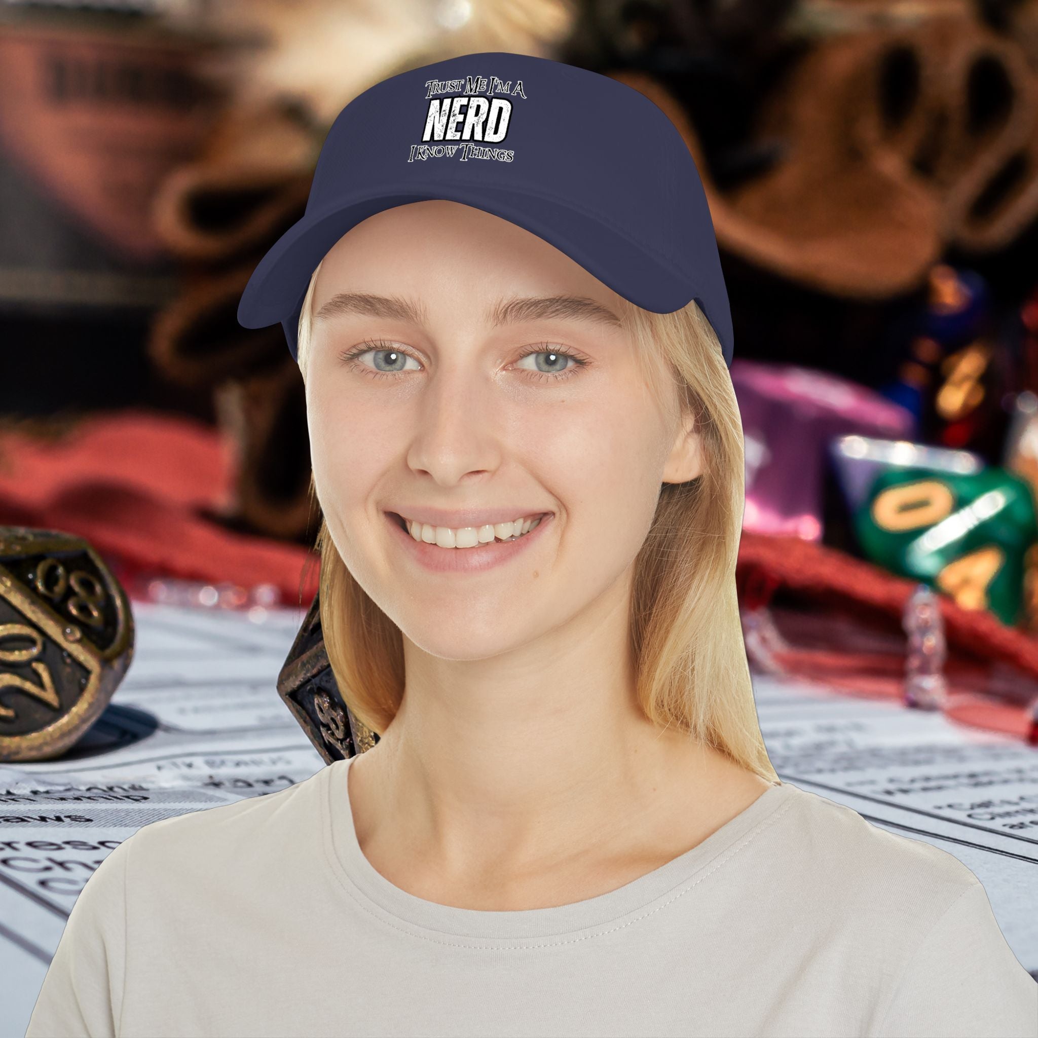 Nerd Gaming Hat — "Trust Me I'm A Nerd, I Know Things" Low-Profile Baseball Hat