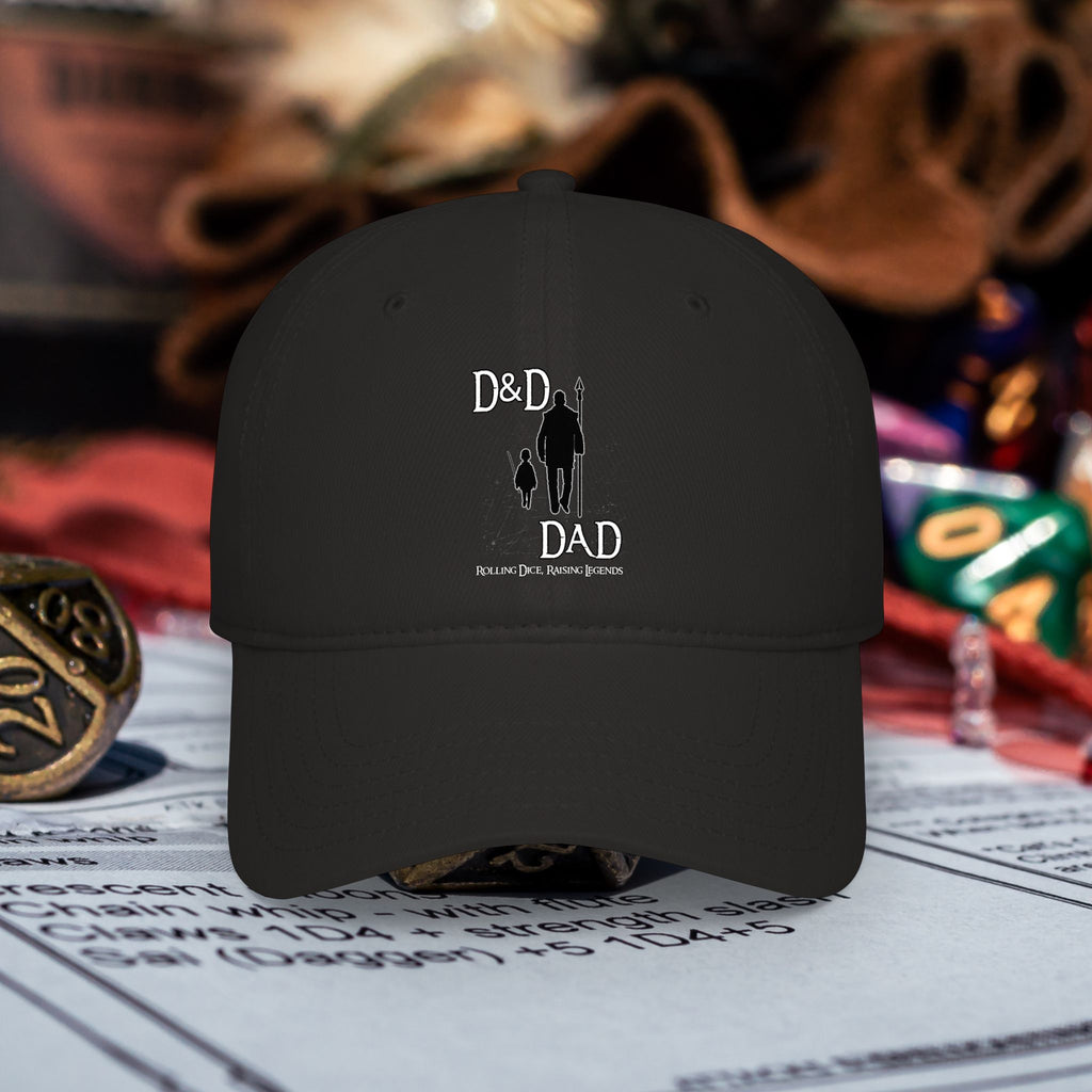 D&D Dad Low Profile Baseball Cap — Gamer Dad Hat for Tabletop Roleplaying