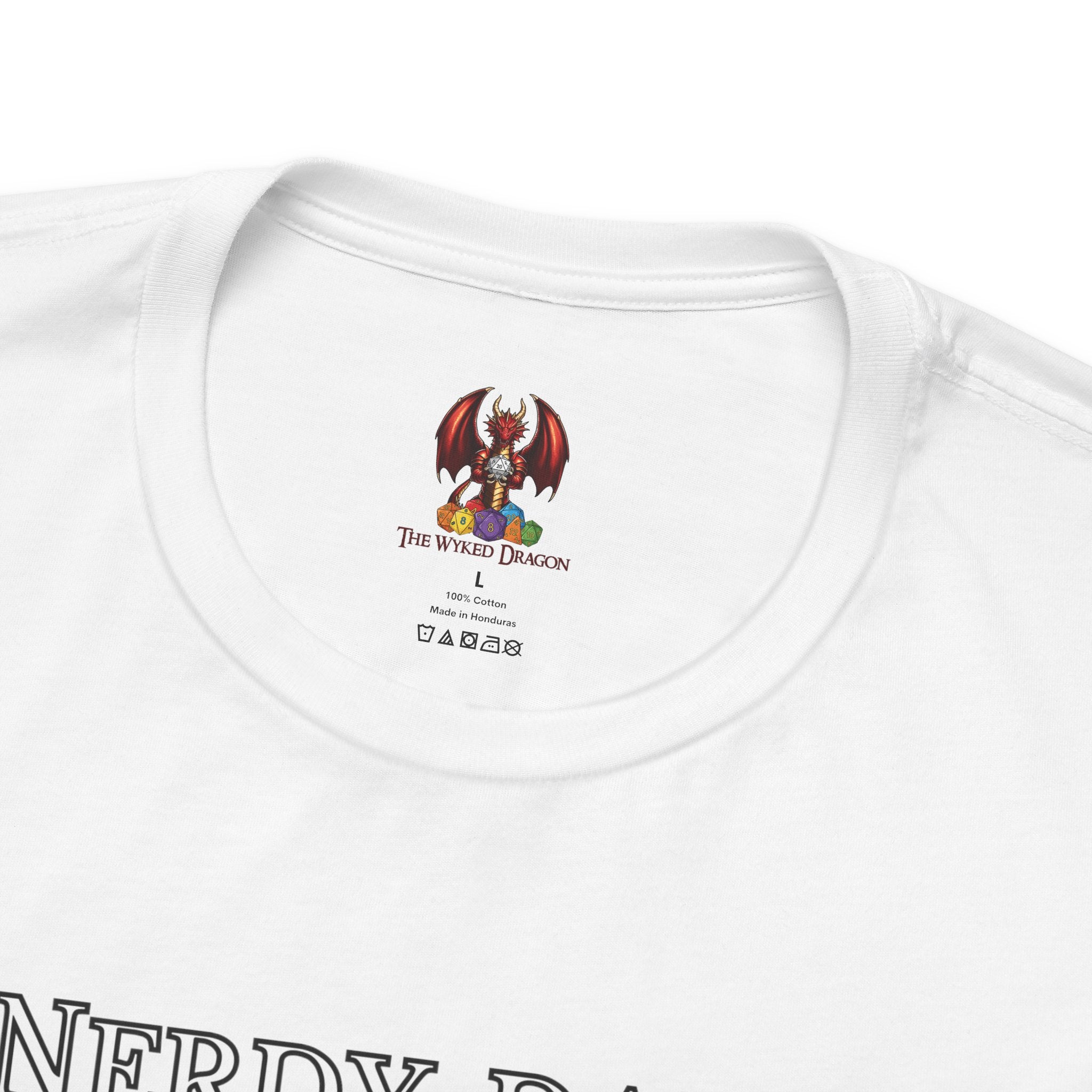 Nerdy Dads Build Character T-Shirt – D20 Dice Gamer Dad Tee