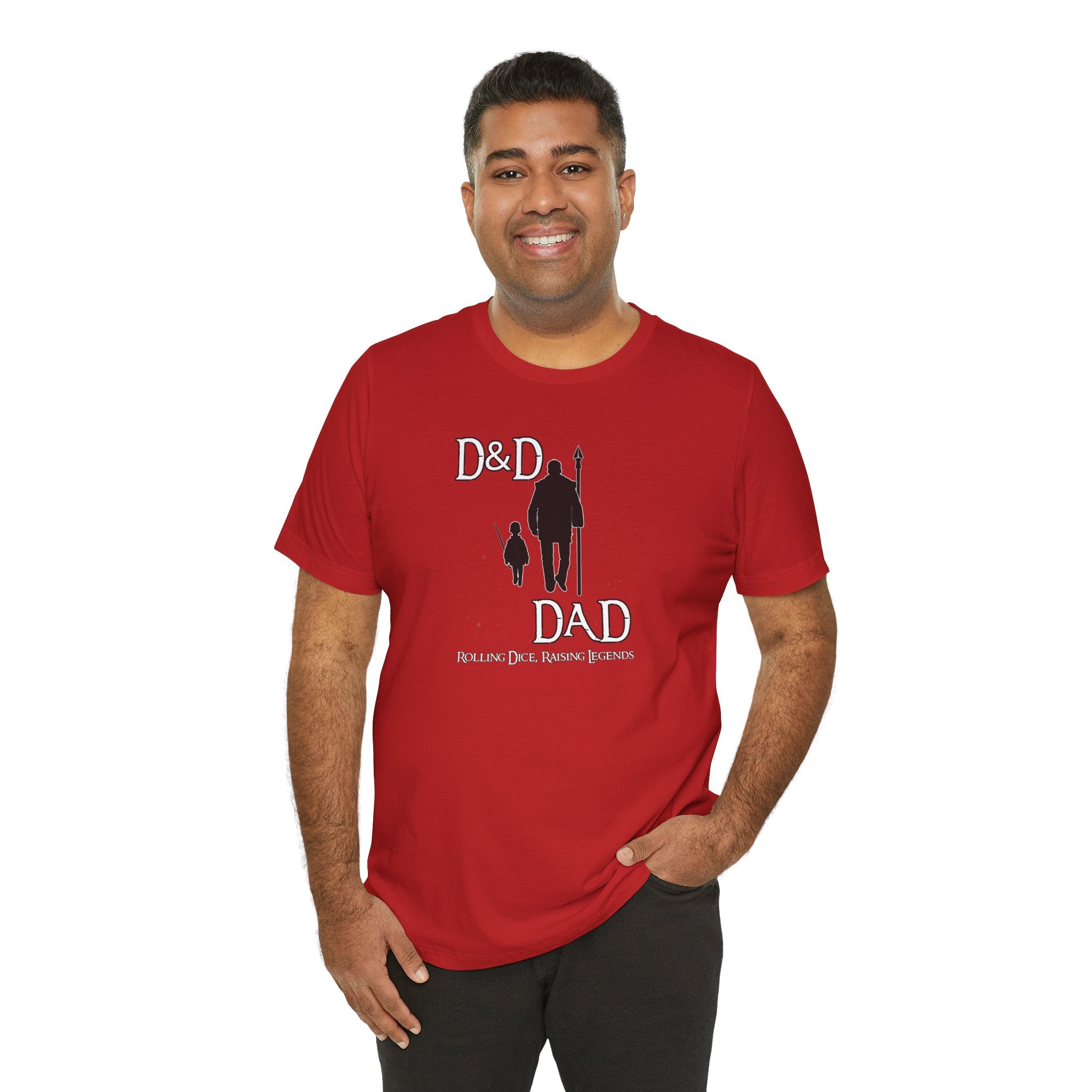 D&D Dad T‑Shirt — Roleplaying Dad Tee (Rolling Dice, Raising Legends)