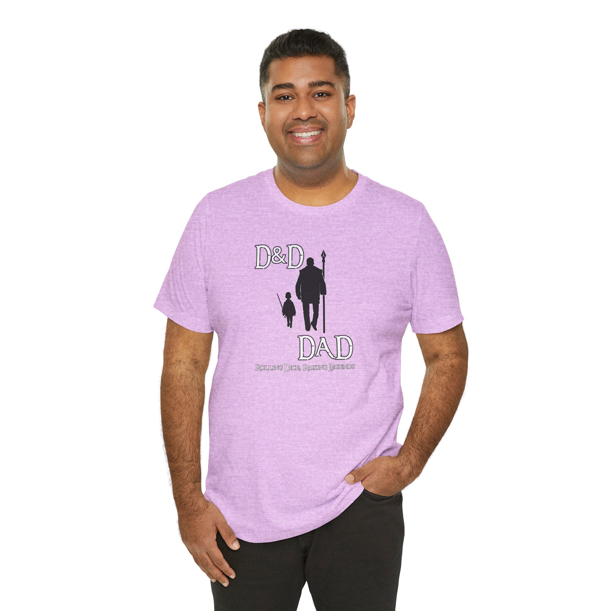 D&D Dad T‑Shirt — Roleplaying Dad Tee (Rolling Dice, Raising Legends)