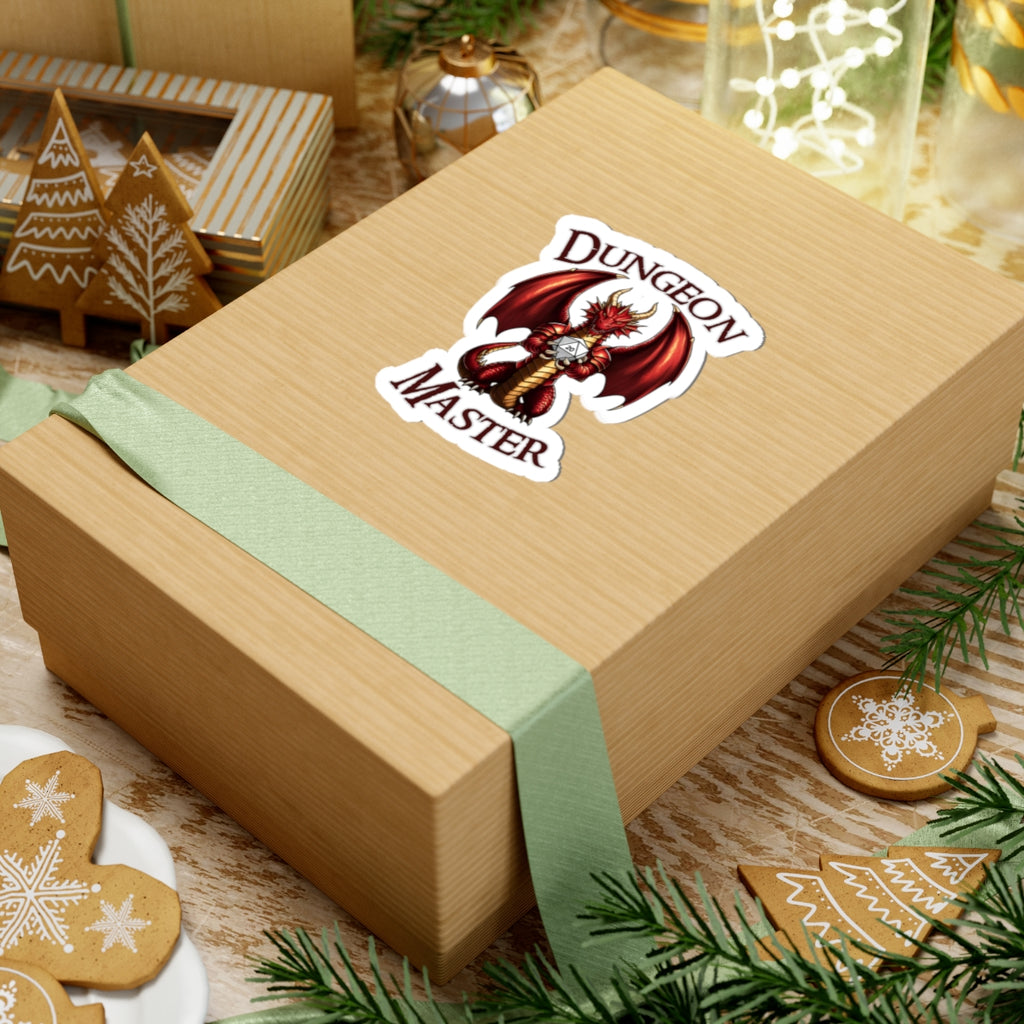 Sticker — 'Dungeon Master' Red Dragon Kiss-Cut Gaming Sticker