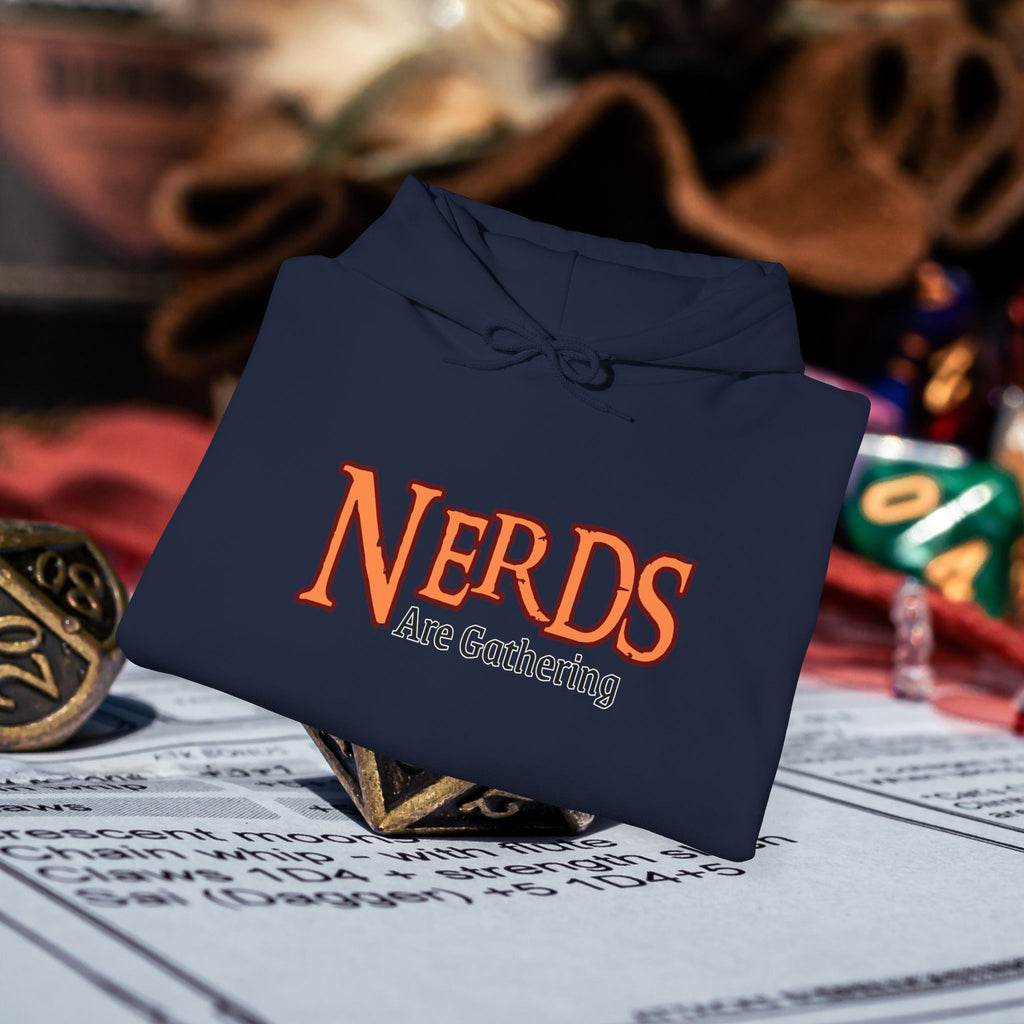 Hoodie — "Nerds Are Gathering" Retro Gamer & Tabletop Hoodie