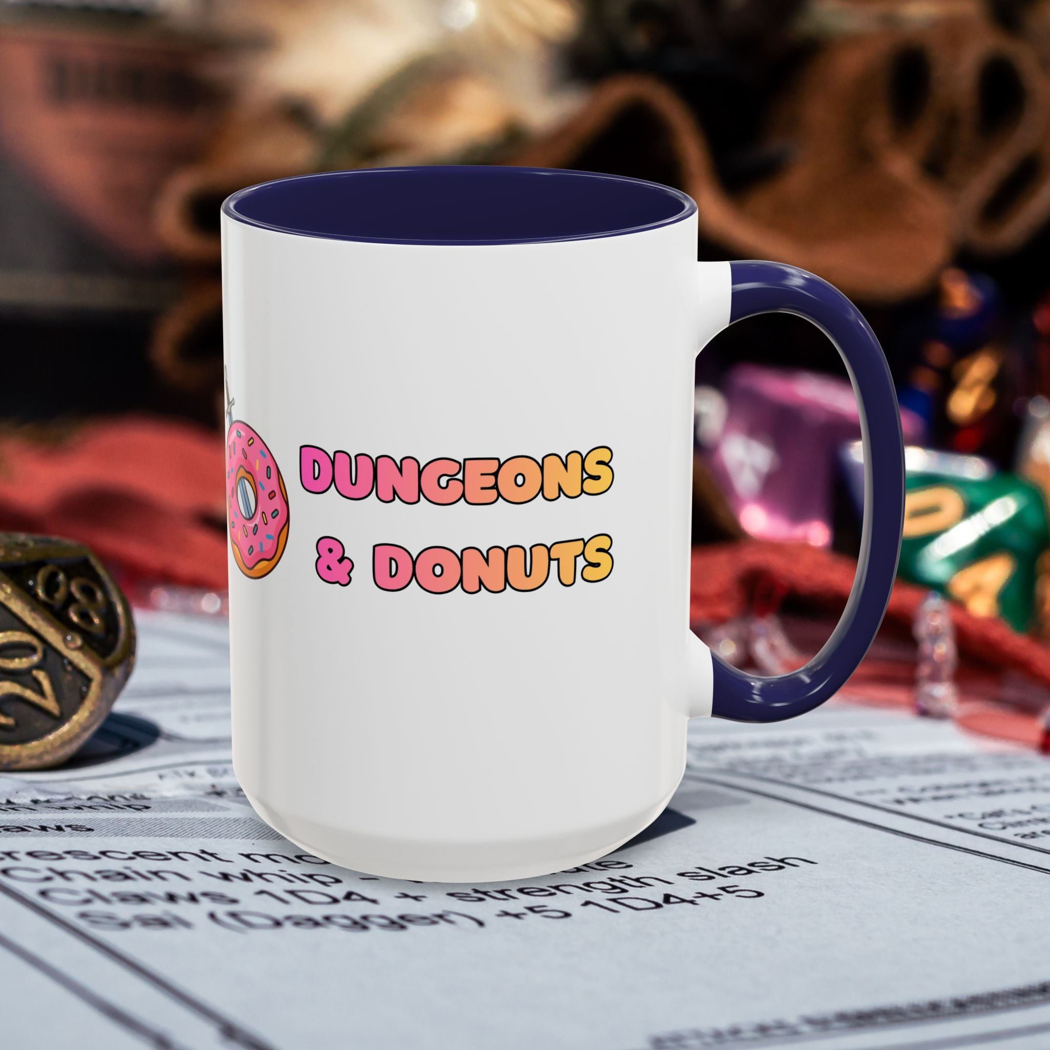 Dungeons & Donuts Accent Coffee Mug 15oz)