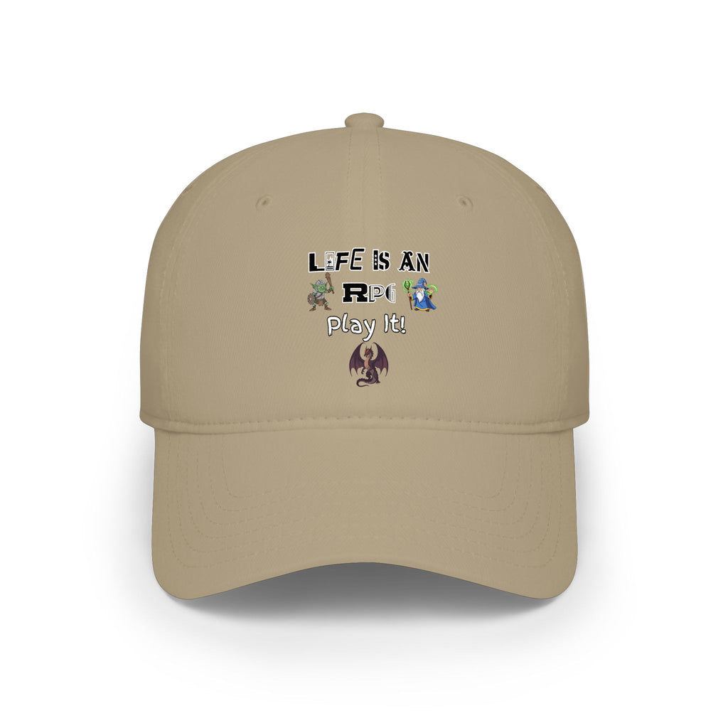 Life Is An RPG Play It! Red Baseball Cap