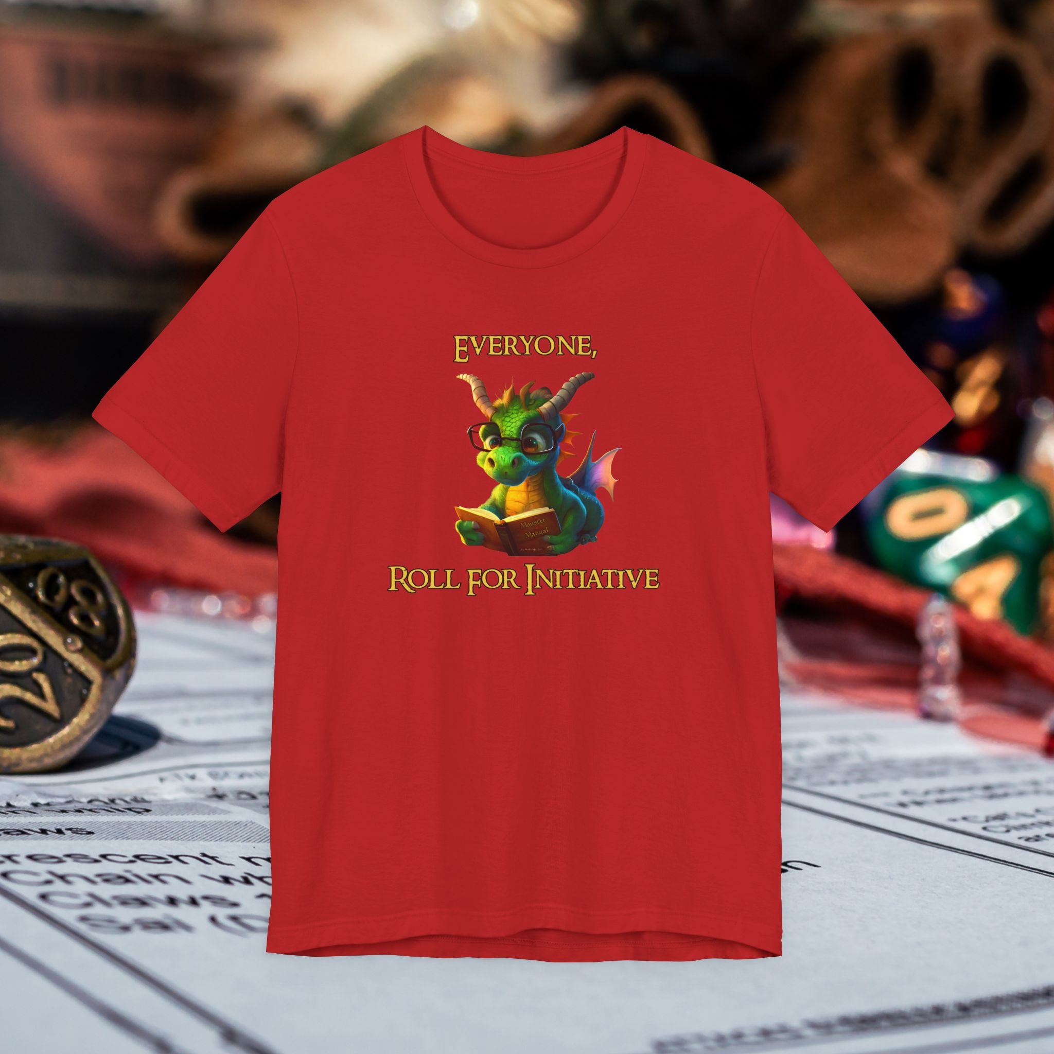 Roll for Initiative Dragon T-Shirt — Cute Fantasy RPG Tee