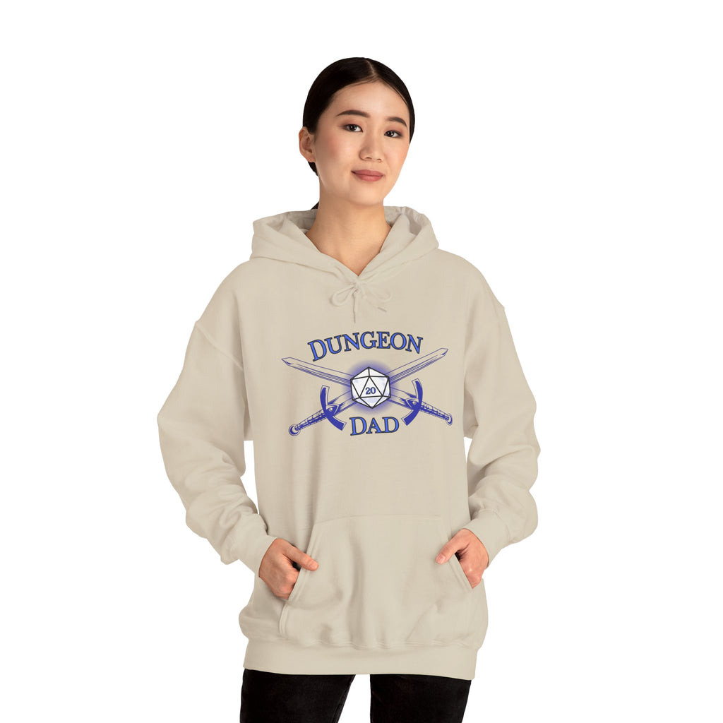 Dungeon Dad Hoodie – RPG Dad Hoodie with Dice & Swords Design