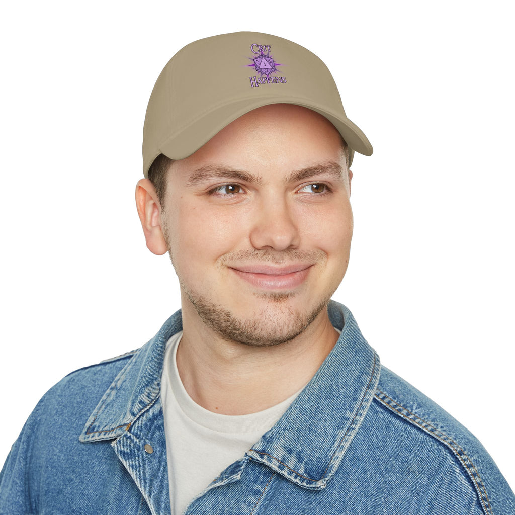 "Crit Happens" D20 Baseball Cap — RPG Gamer Low Profile Hat