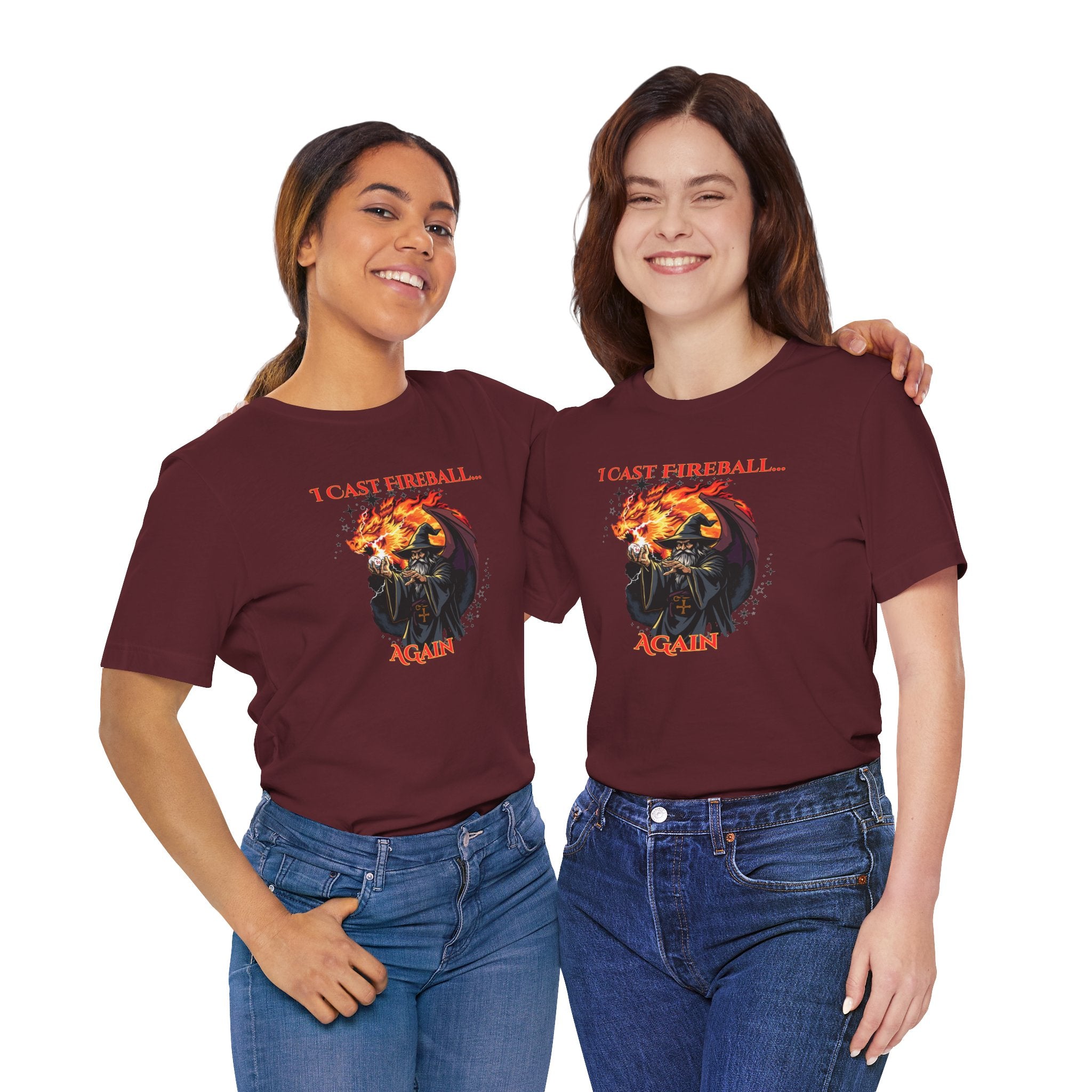 T-Shirt — "I Cast Fireball... Again" D&D Dragon Fantasy RPG Tee