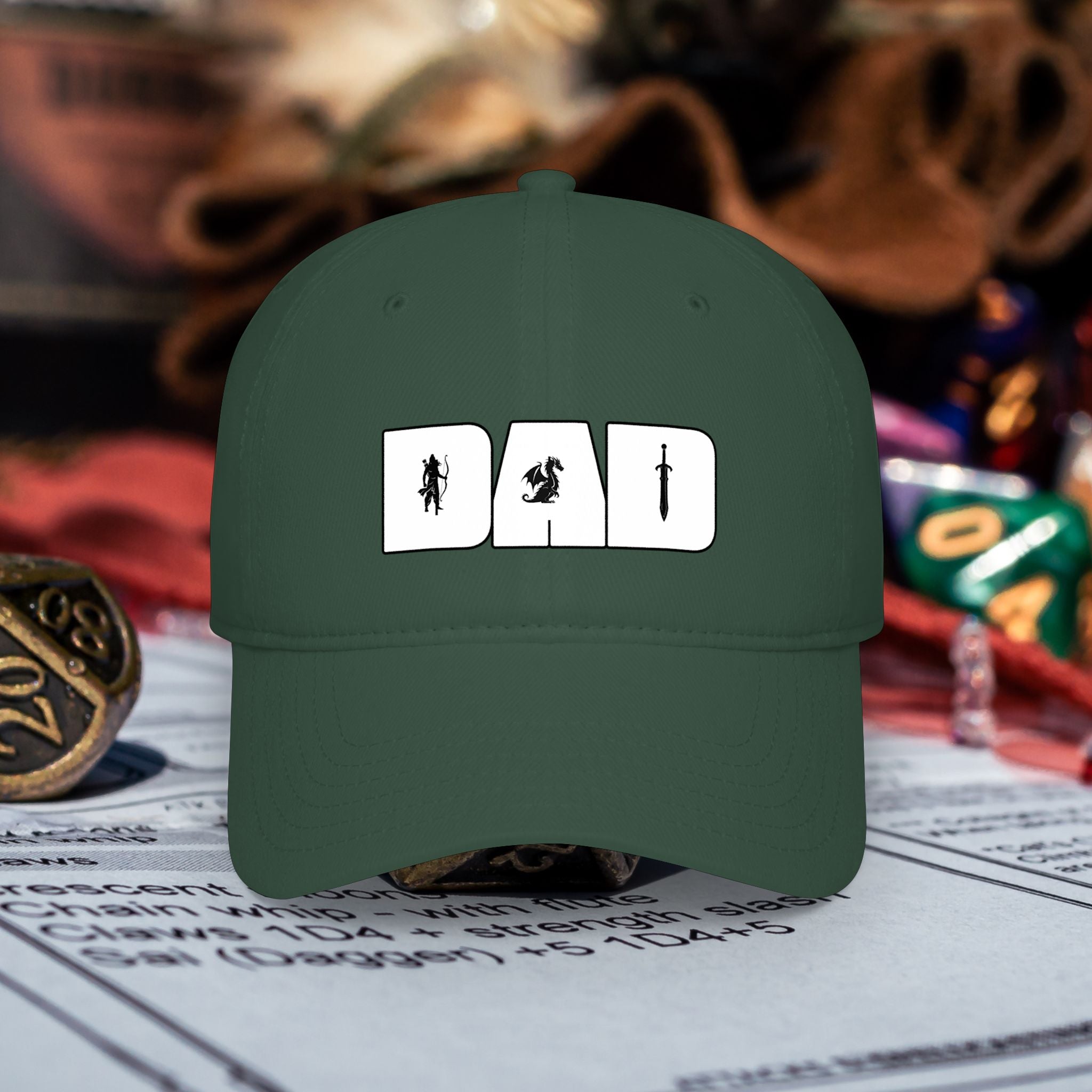 Dad RPG Gamer Cap — Low Profile Baseball Hat for Tabletop & Dungeons & Dragons Fans