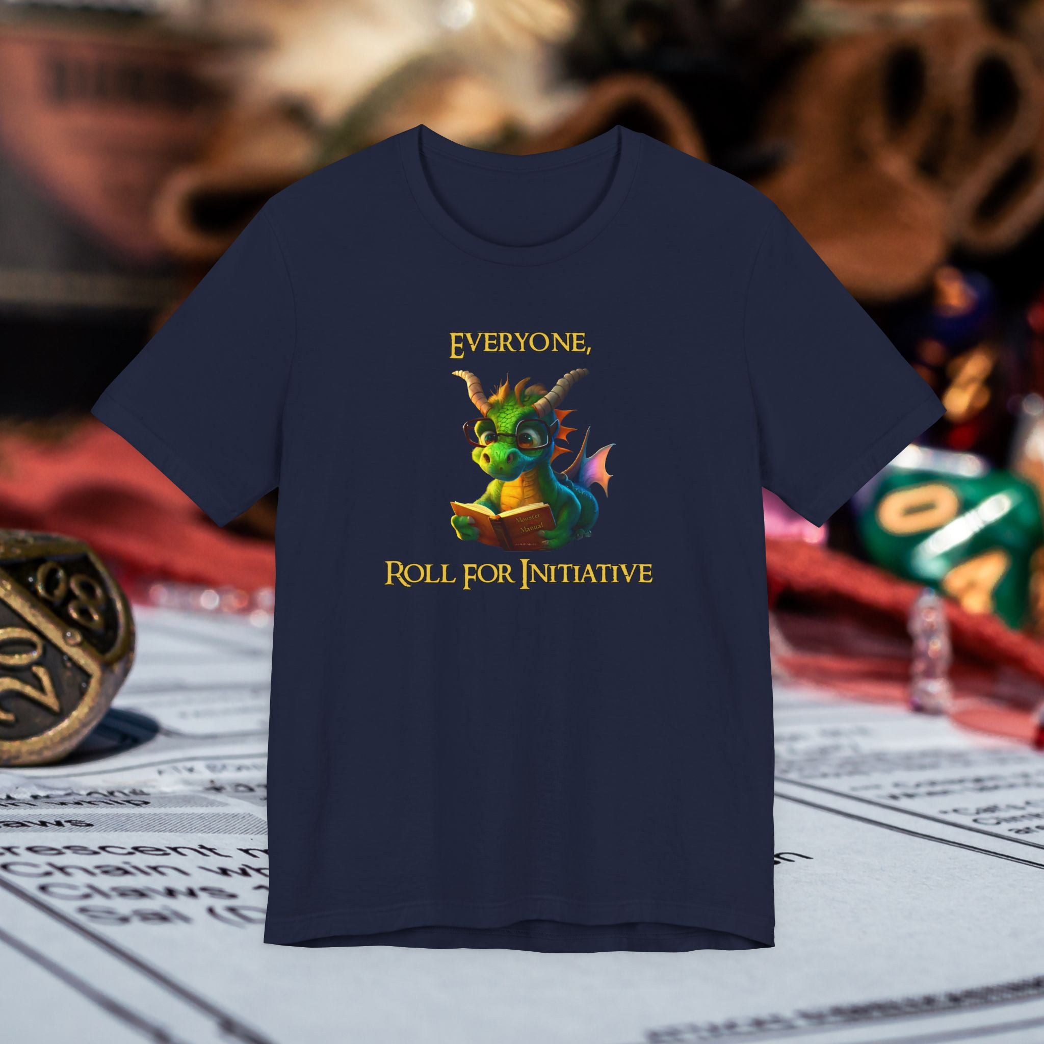 Roll for Initiative Dragon T-Shirt — Cute Fantasy RPG Tee