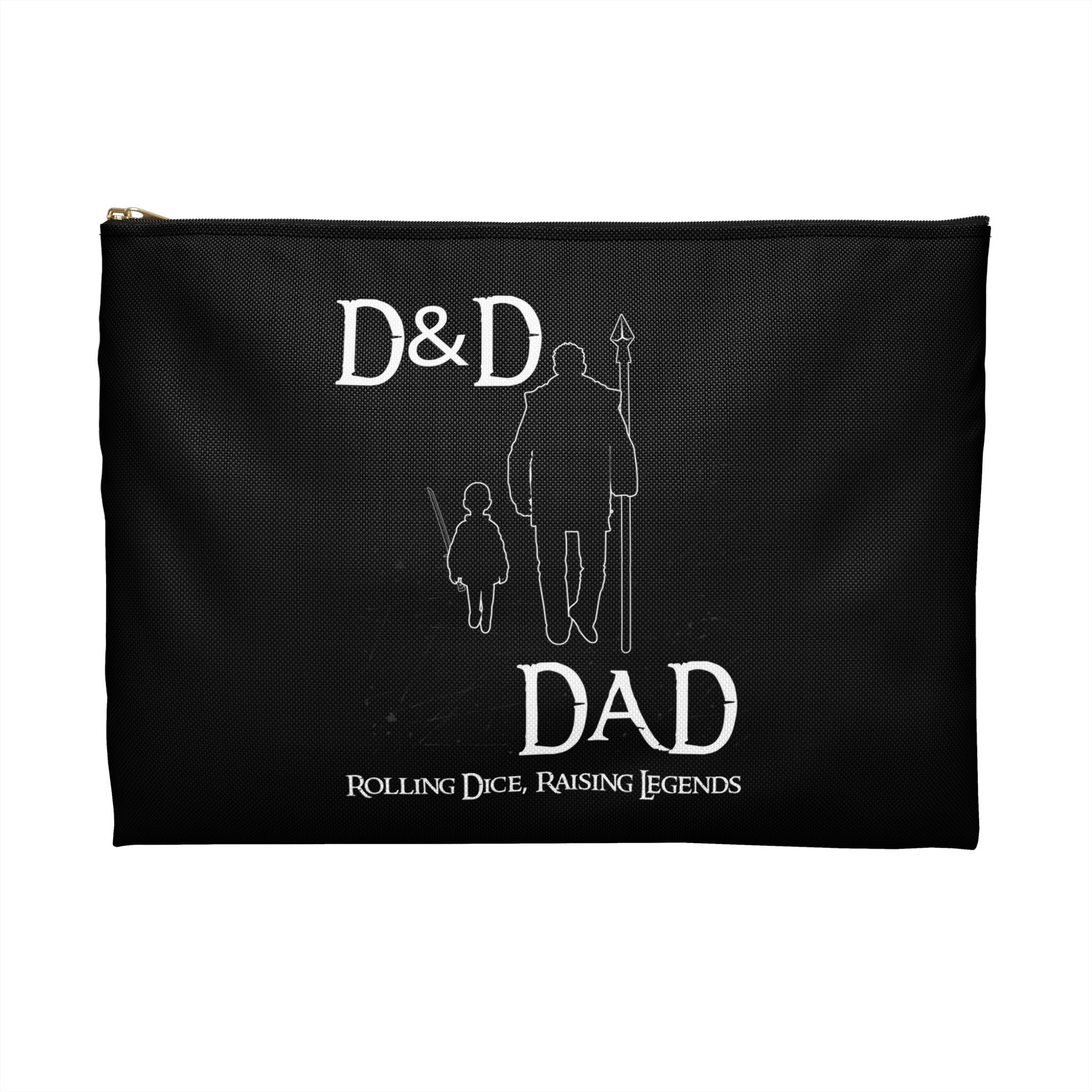 D&D Dad Dice Bag— Rolling Dice, Raising Legends Zip Pouch