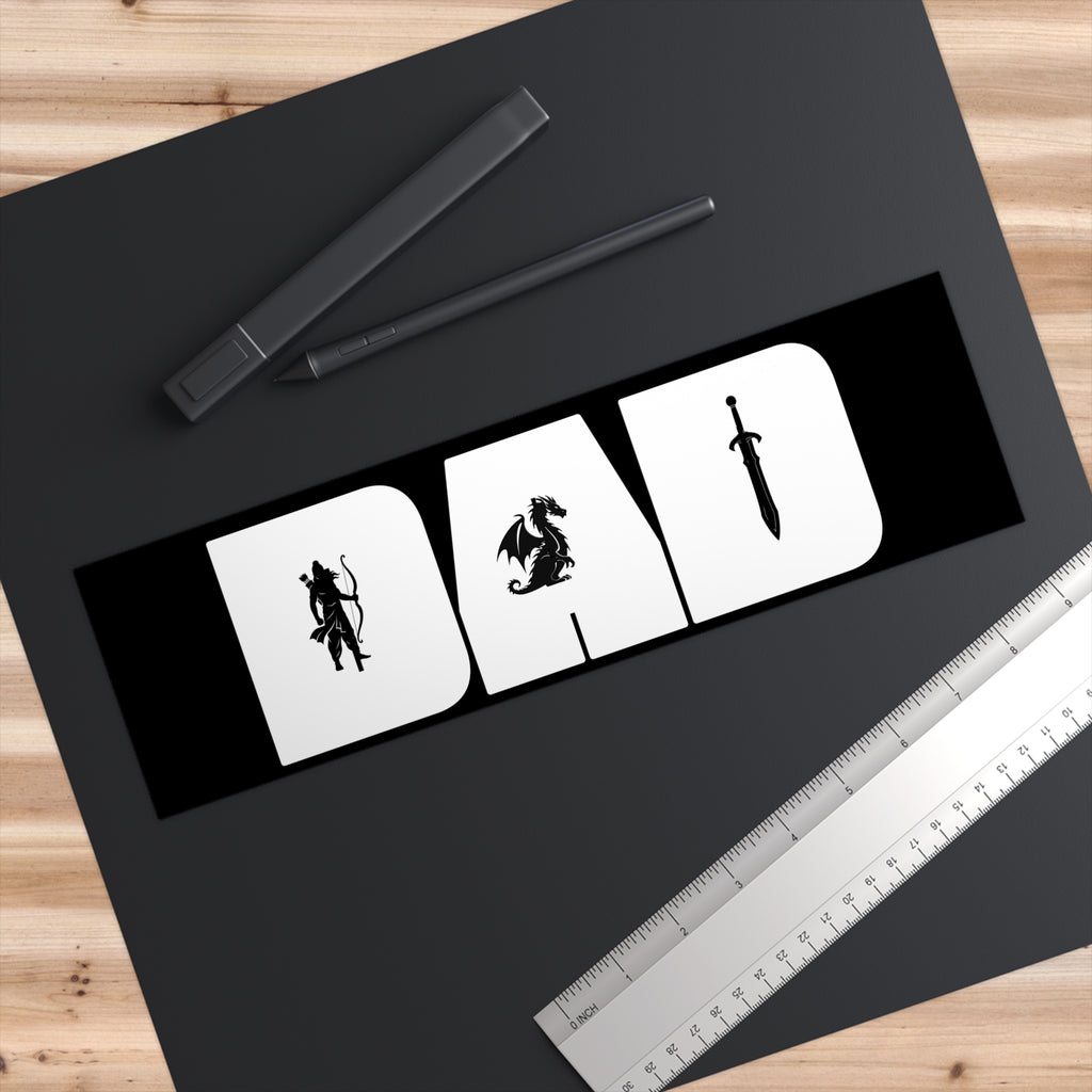 Dad Fantasy Bumper Sticker — RPG Dad D&D Car Decal