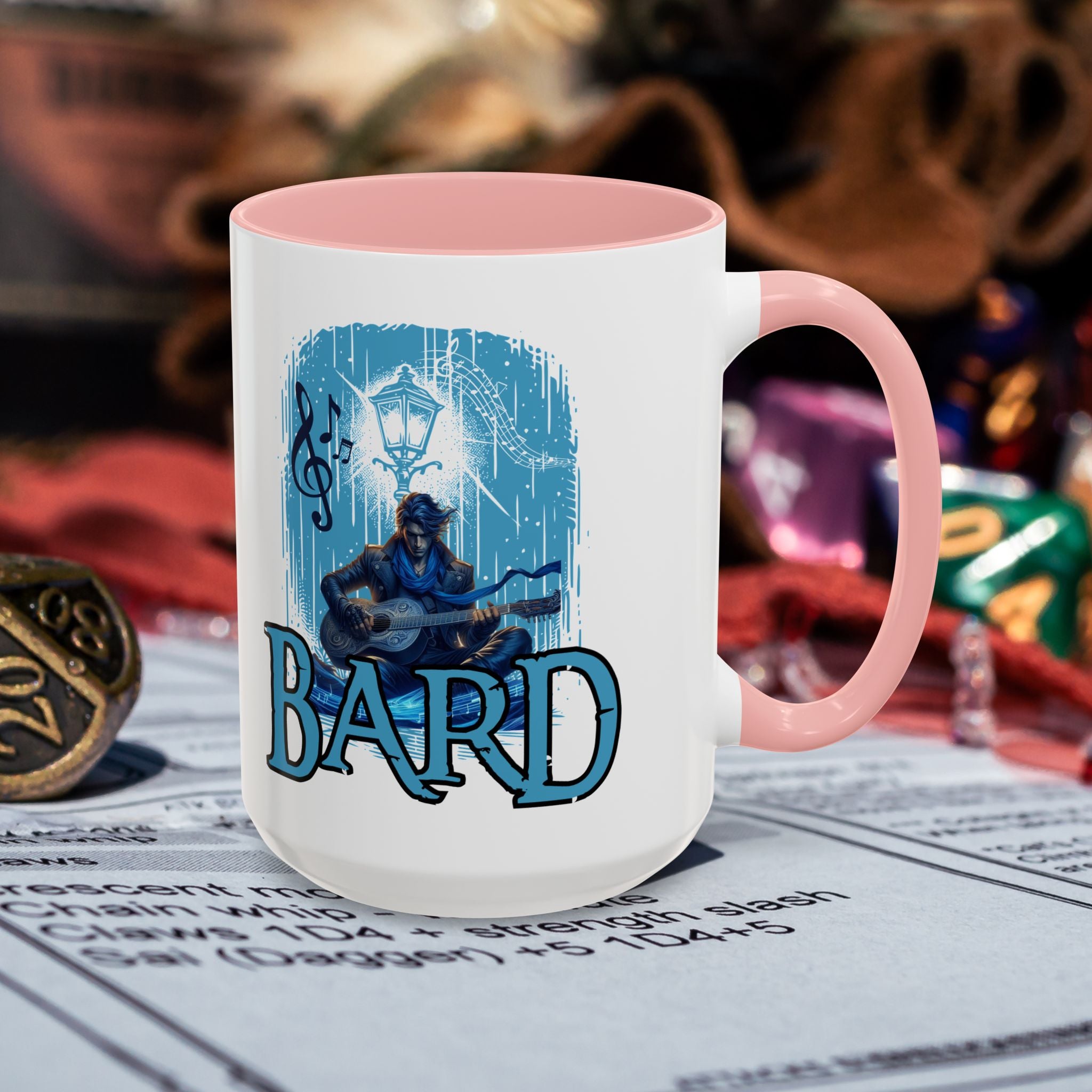 Bard Coffee Mug – D&D Bard RPG Musician Design (15 oz)