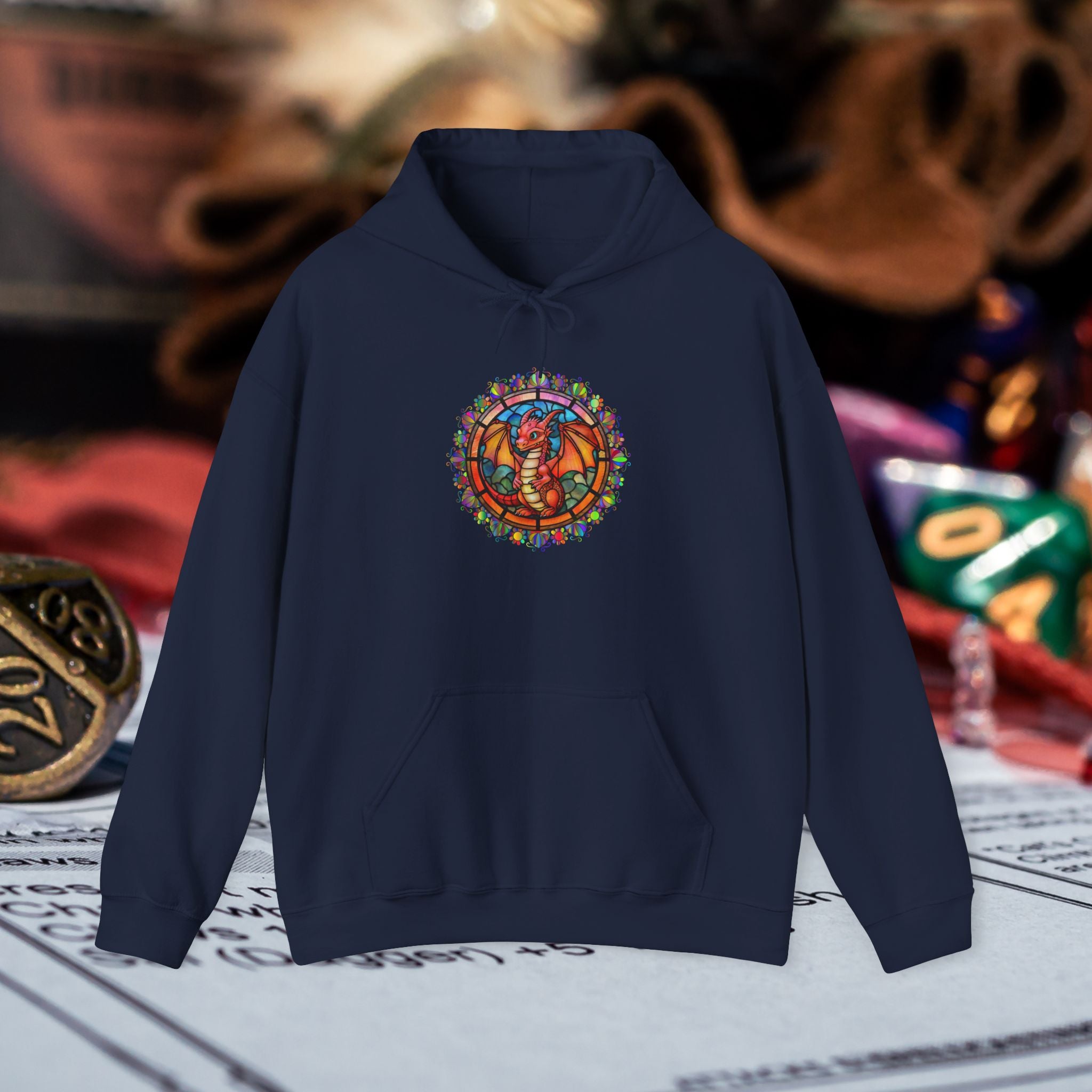 Dragon Stained Glass Hoodie — Dragon Stained Glass ass Graphic Sweatshirt
