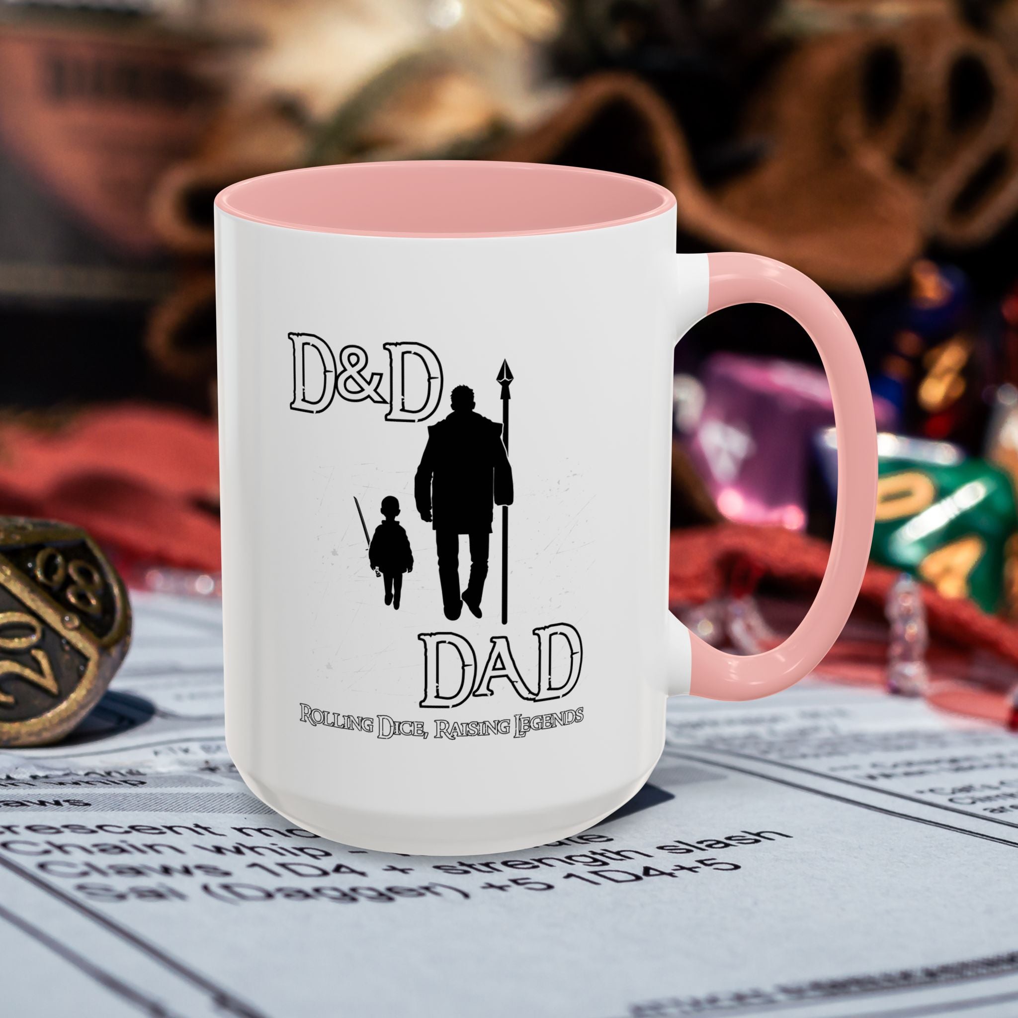 D&D Dad Accent Coffee 15 ozMug — Roleplay Father & Child Gaming Gift