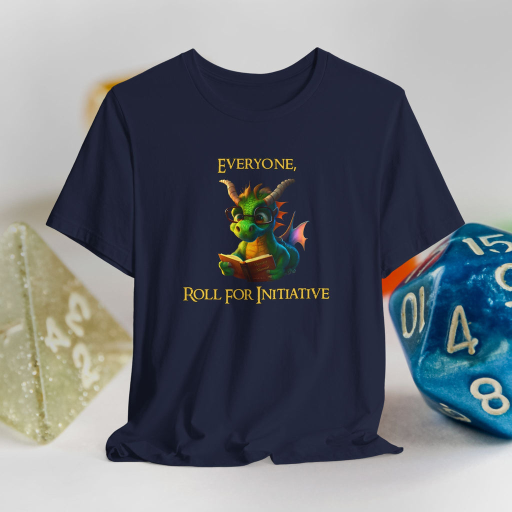 Roll for Initiative Dragon T-Shirt — Cute Fantasy RPG Tee