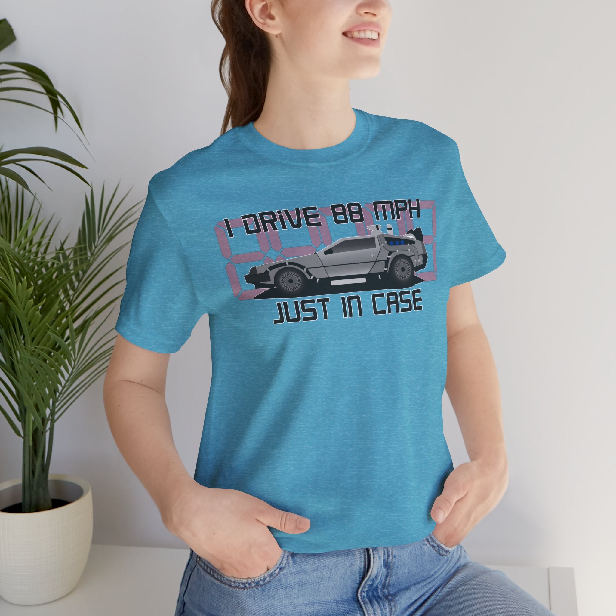 Back to the Future 'I Drive 88 MPH Just in Case' Tee - Retro DeLorean T-Shirt