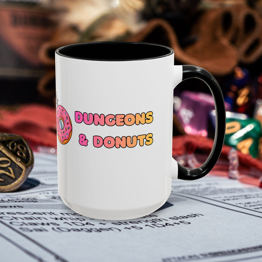 Dungeons & Donuts Accent Coffee Mug 15oz)