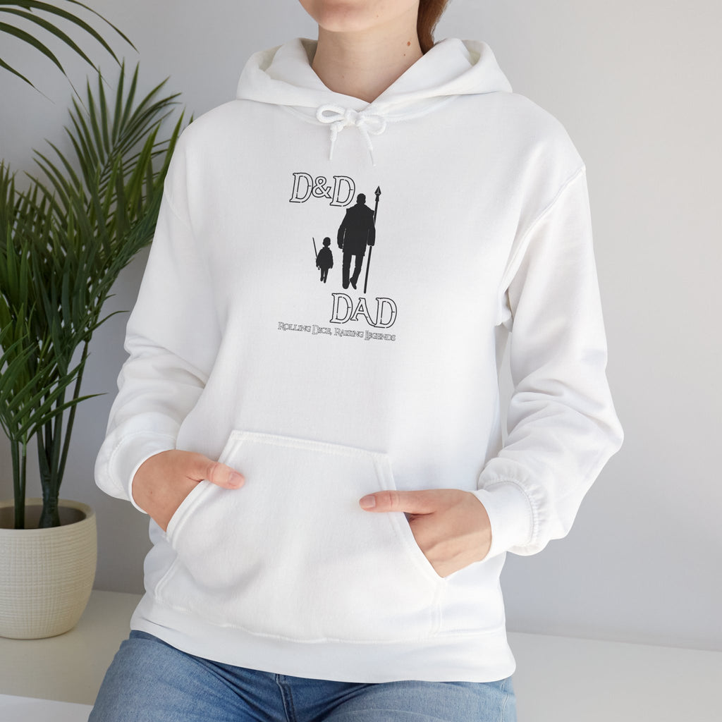 D&D Dad Hoodie — Father & Child Gaming Silhouette Pullover