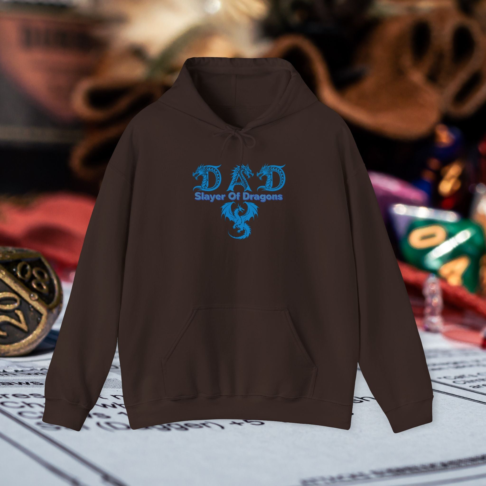Dad Slayer of Dragons Hoodie — D&D Dad Gift