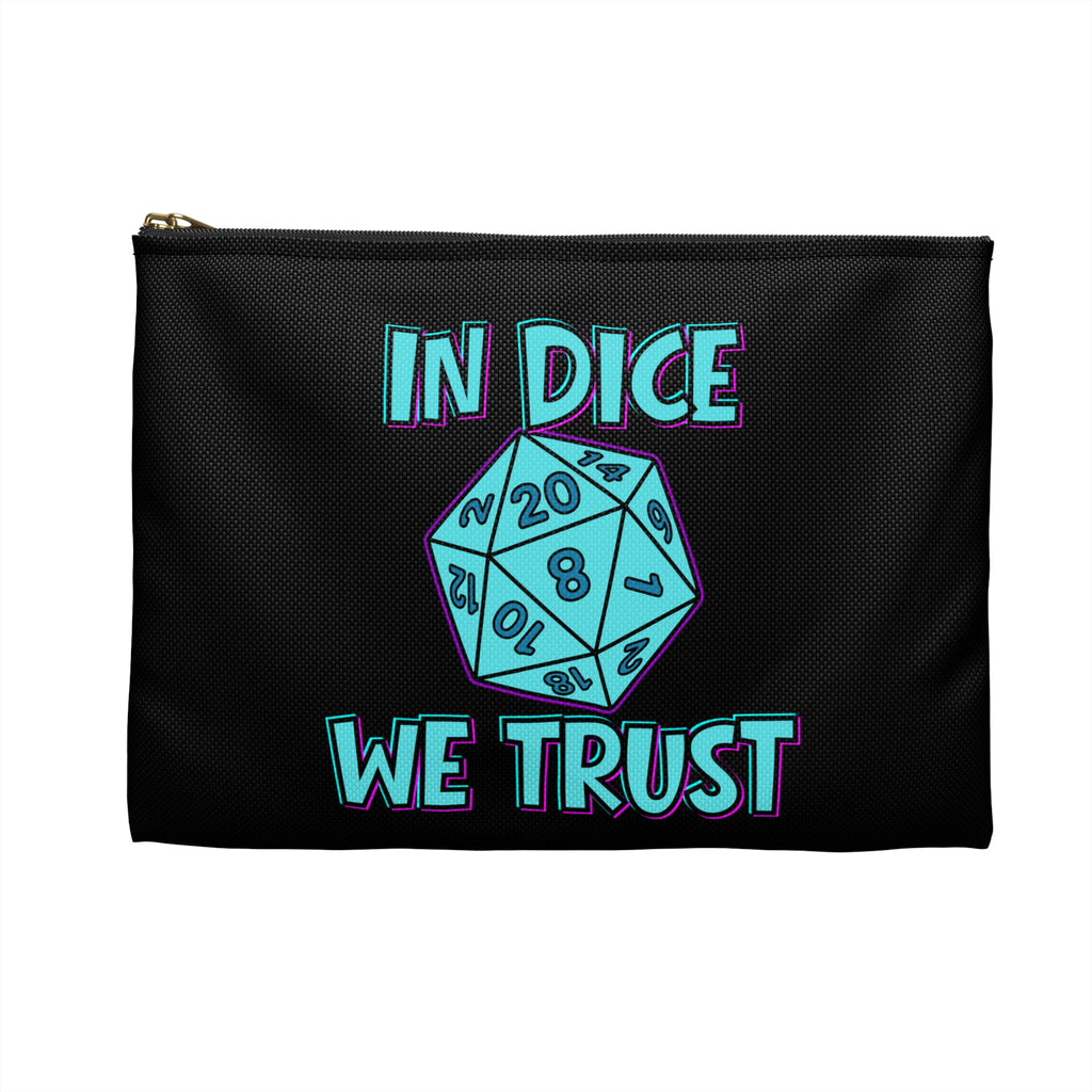 "In Dice We Trust" D20 Dice Bag for Gamers