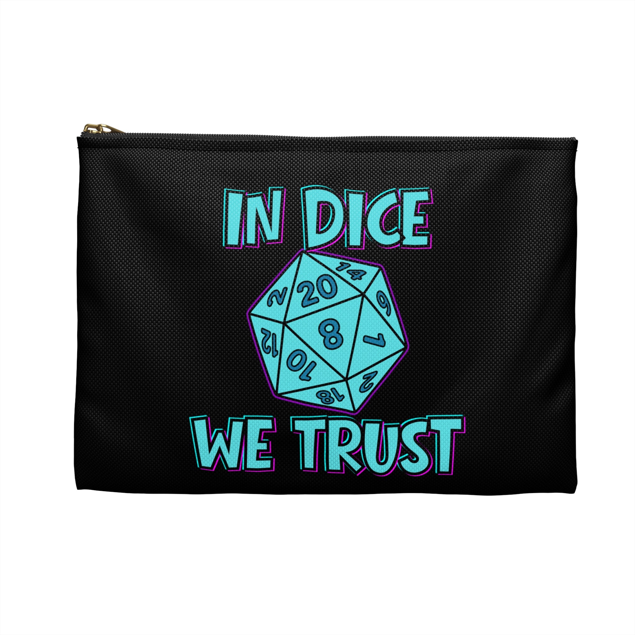 "In Dice We Trust" D20 Dice Bag for Gamers