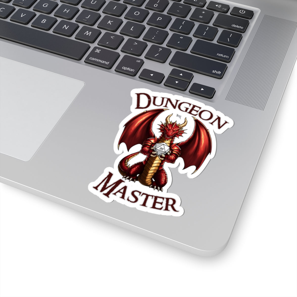 Sticker — 'Dungeon Master' Red Dragon Kiss-Cut Gaming Sticker