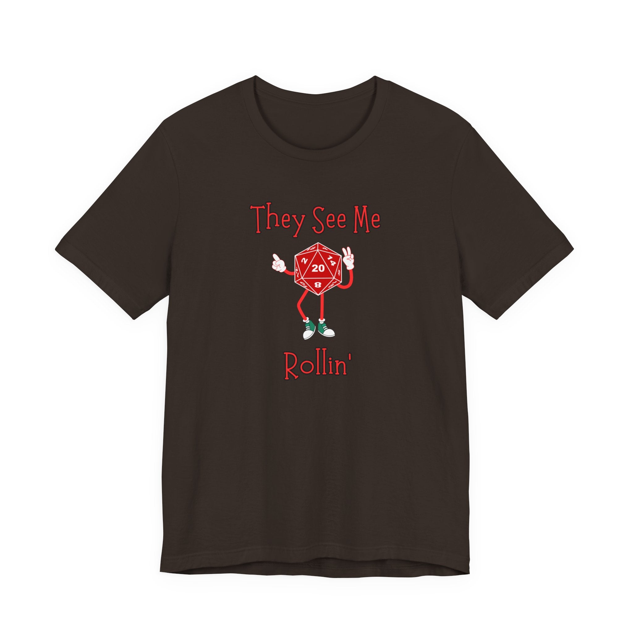 They See Me Rollin' D20 T-Shirt — Funny RPG Dice Gaming Tee