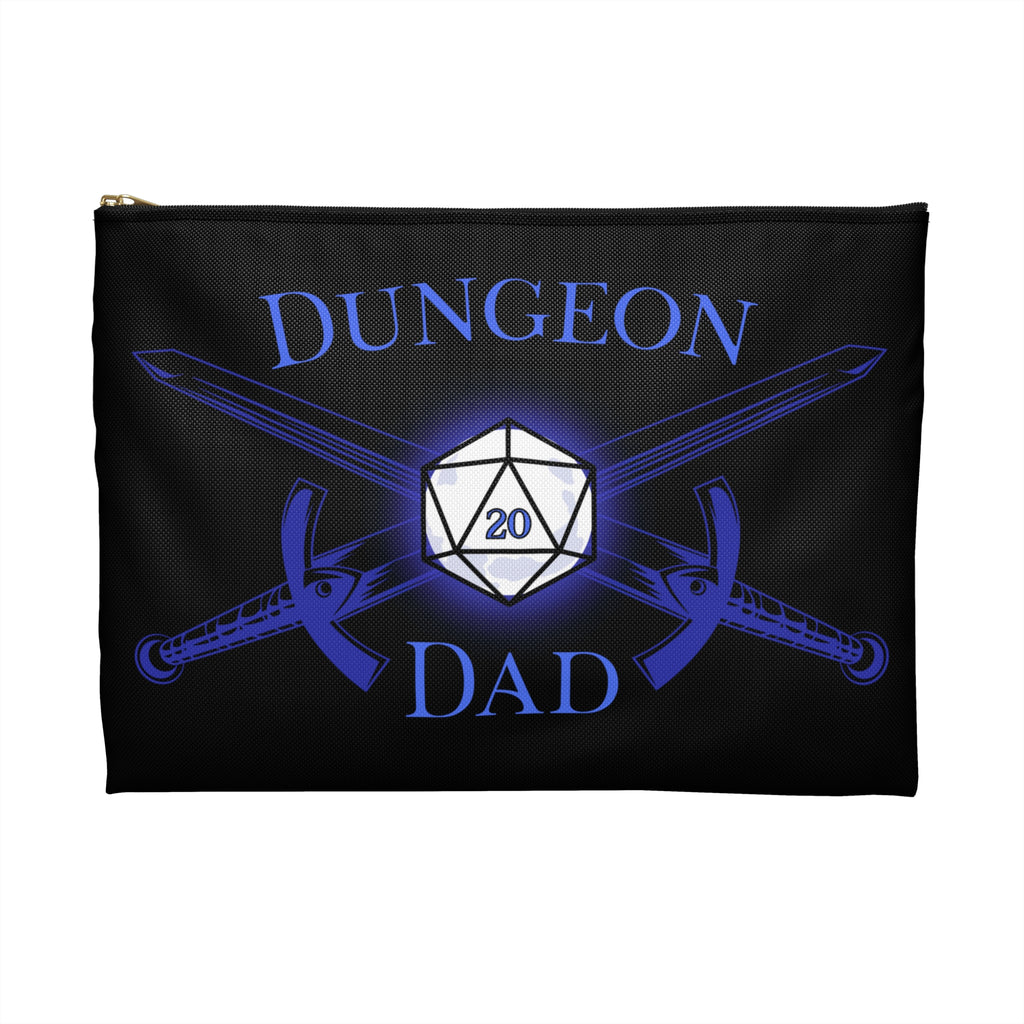 Dungeon Dad Dice/Accessory Pouch — D20 Dice & Swords Gamer Gear