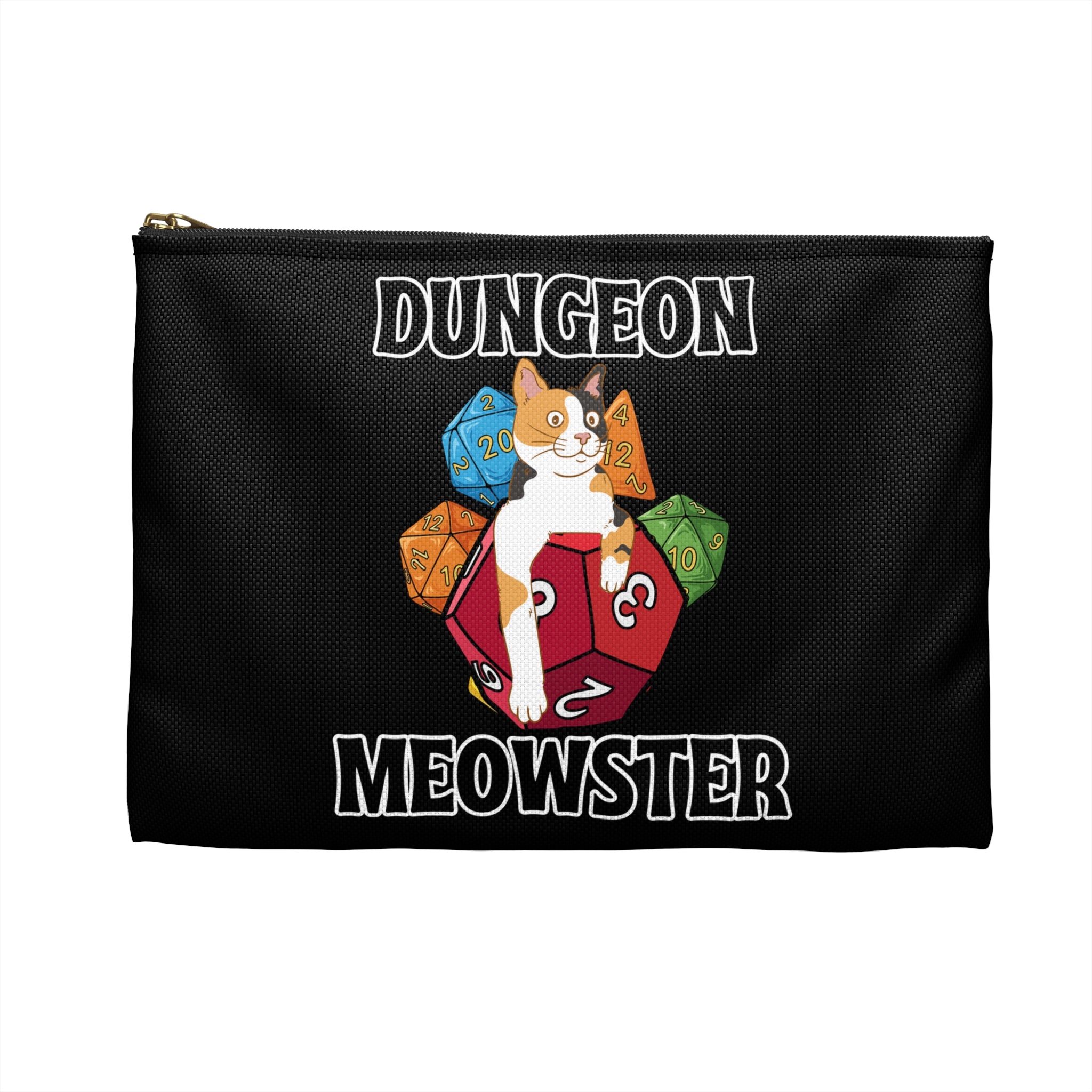 Dungeon Meowster Dice or Mini's Bag — Cat RPG Accessory Pouch