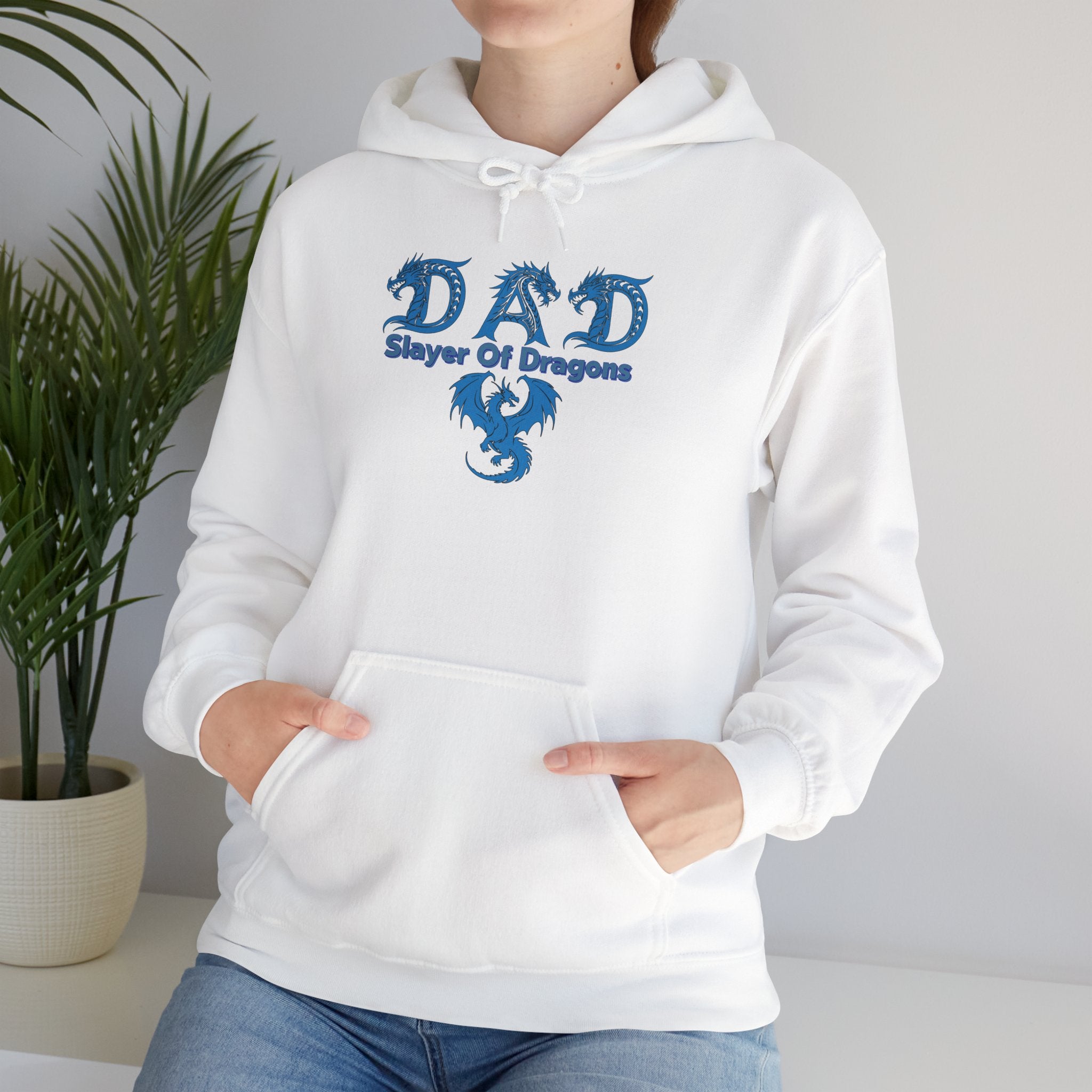 Dad Slayer of Dragons Hoodie — D&D Dad Gift