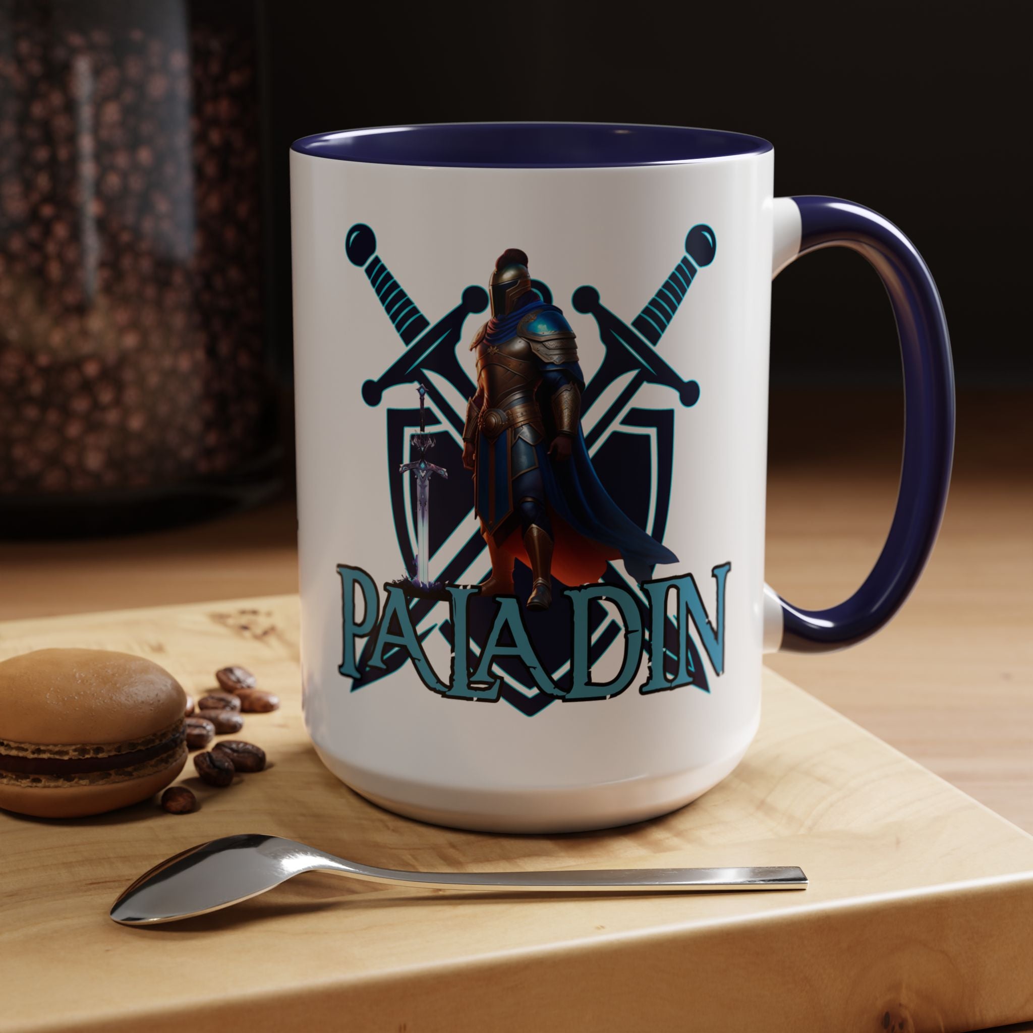 Paladin Coffee Mug – RPG Paladin D&D Design (15oz Accent)