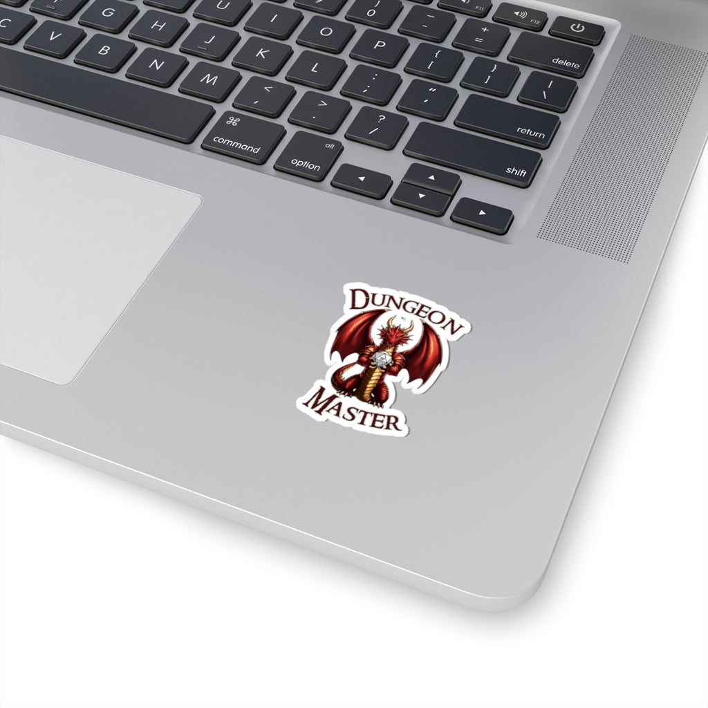 Sticker — 'Dungeon Master' Red Dragon Kiss-Cut Gaming Sticker